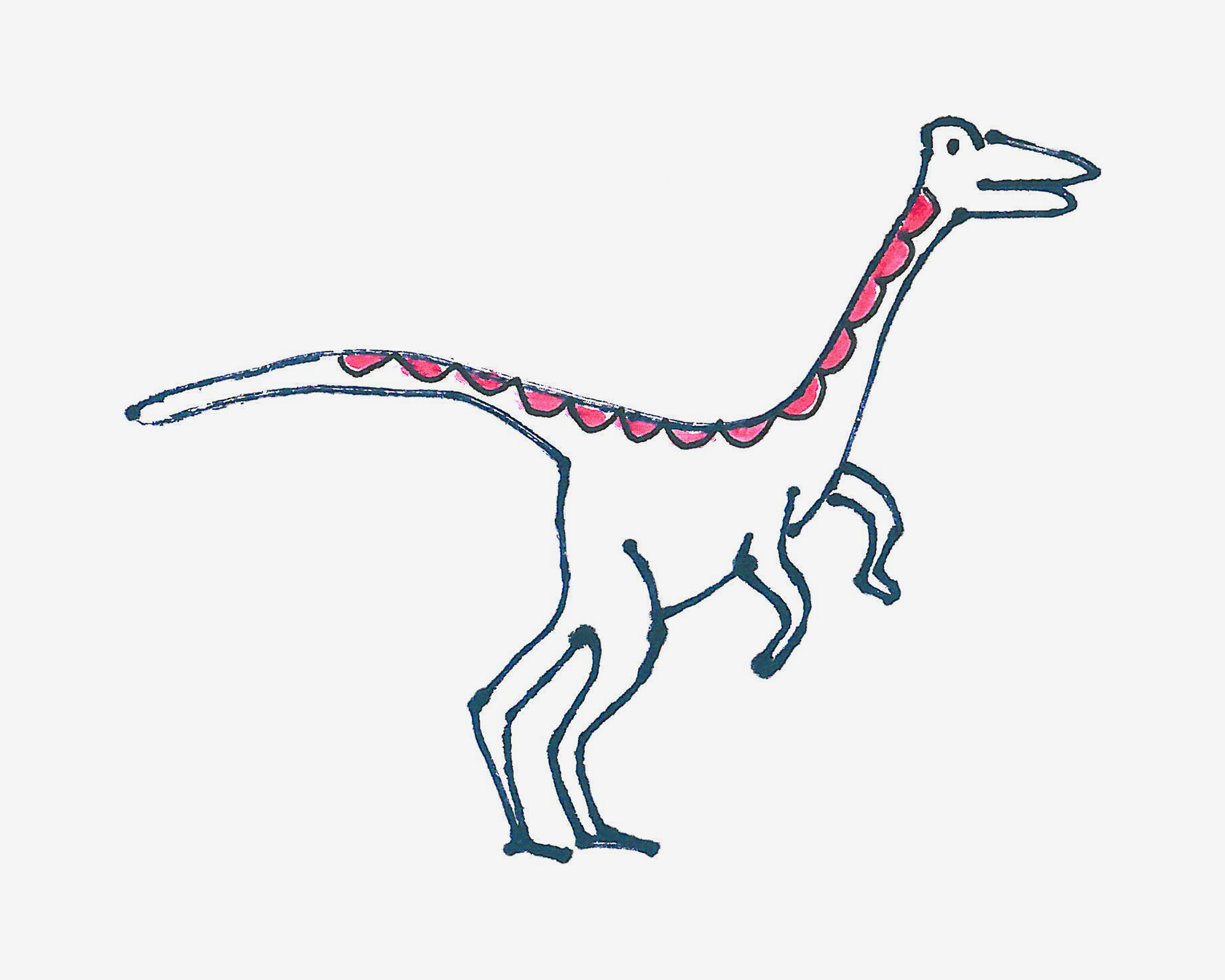 100种简笔画教程 恐龙怎么画最简单