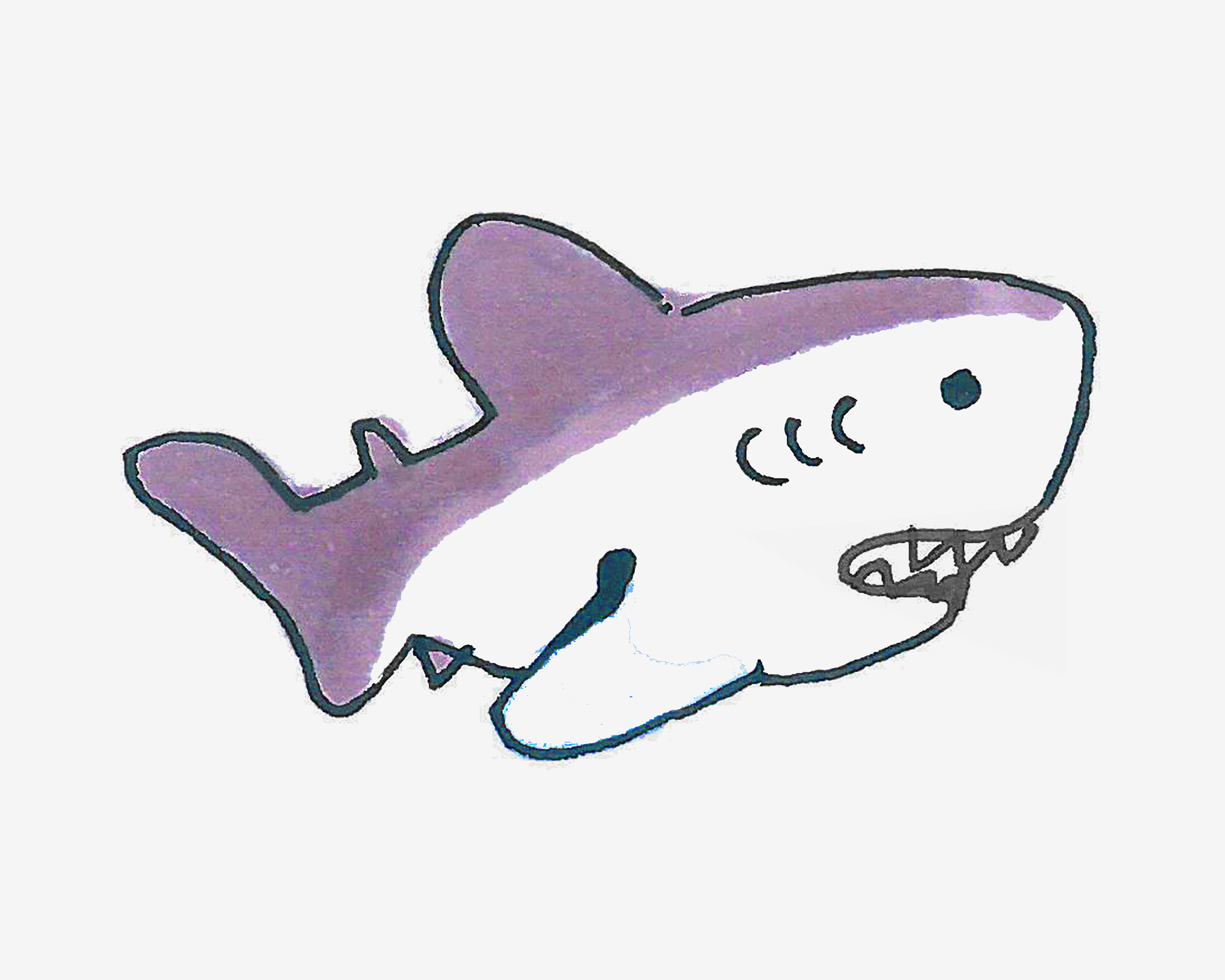 6岁儿童简笔画大全 鲨鱼怎么画简单又好看