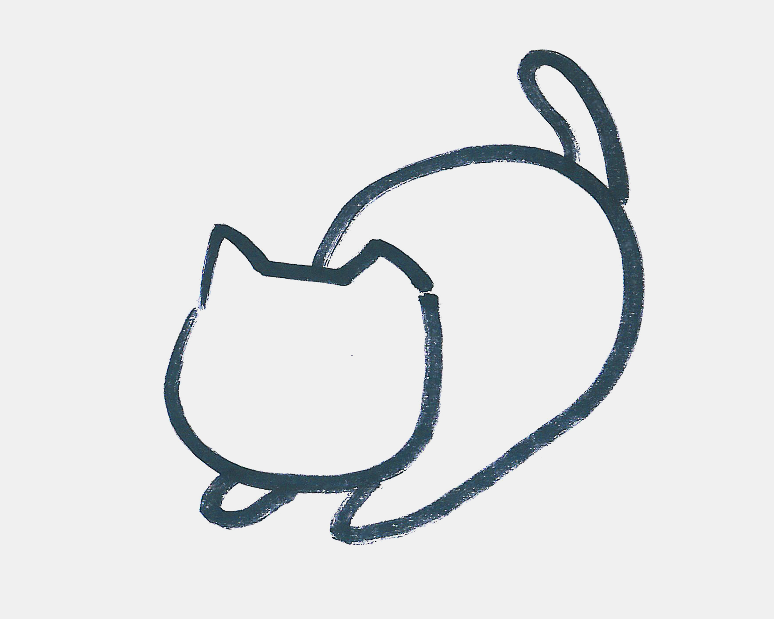 爱吃鱼的小猫简笔画画法图片步骤