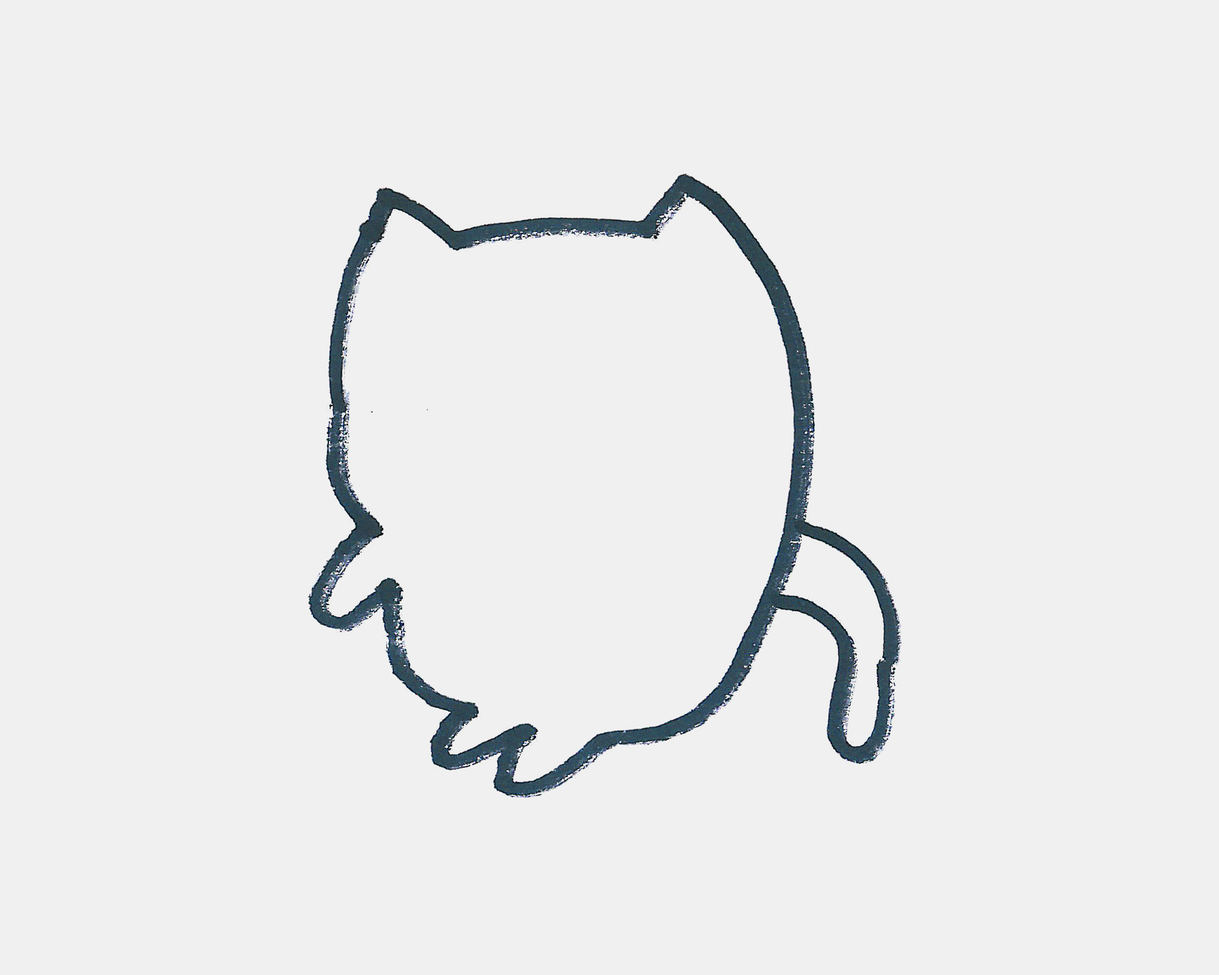 最简单简笔画启蒙教程 色彩小猫的画法