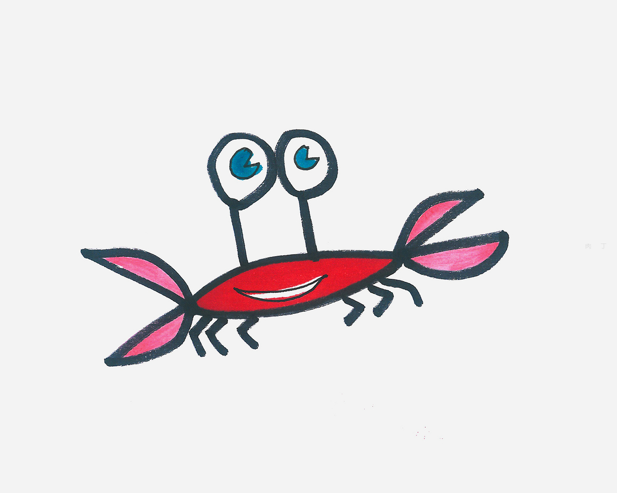 5-8岁简笔画启蒙教程 螃蟹的画法图解（简笔画图片） - 有点网 - 好手艺