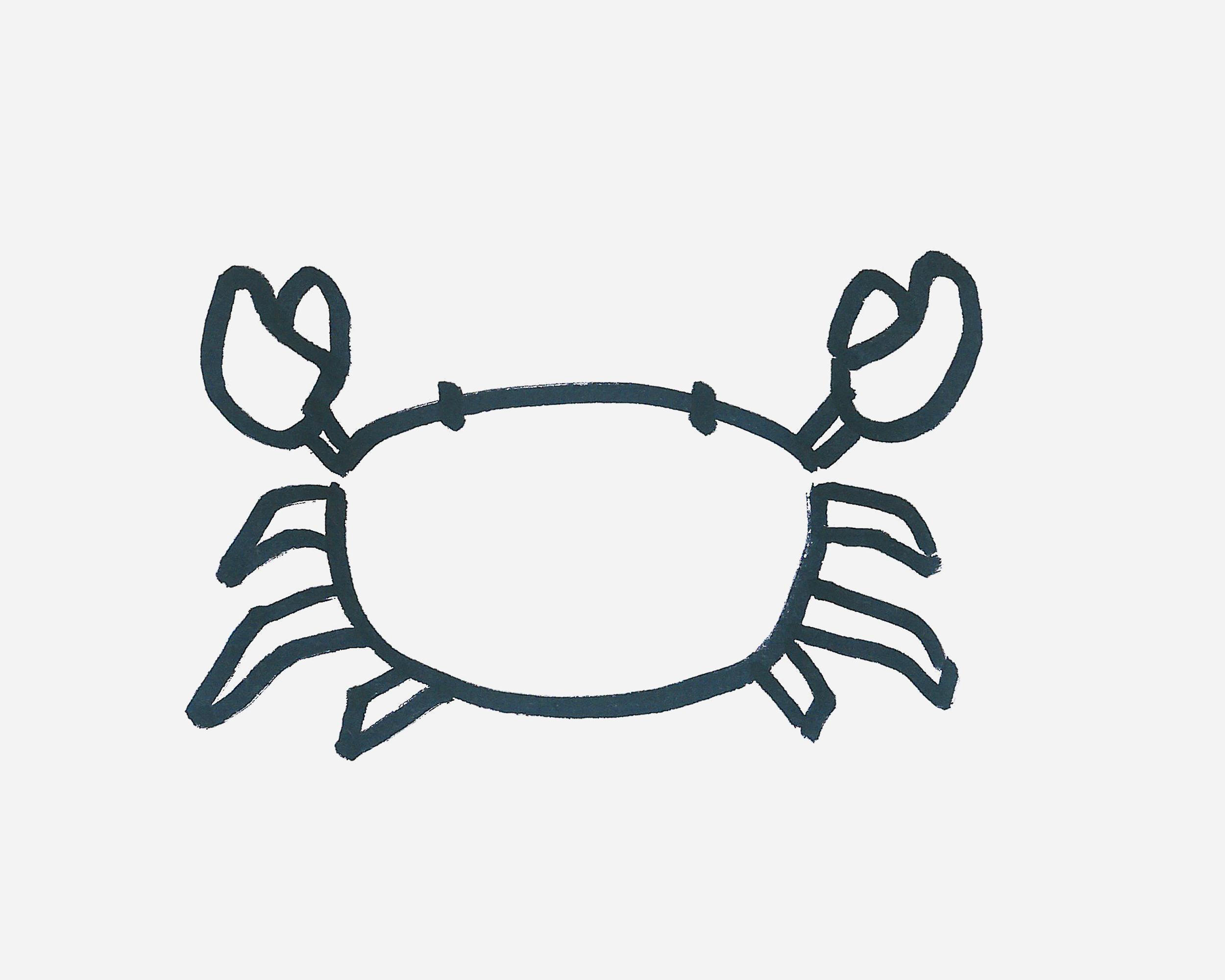 最漂亮简笔画大全 涂色螃蟹怎么画最简单