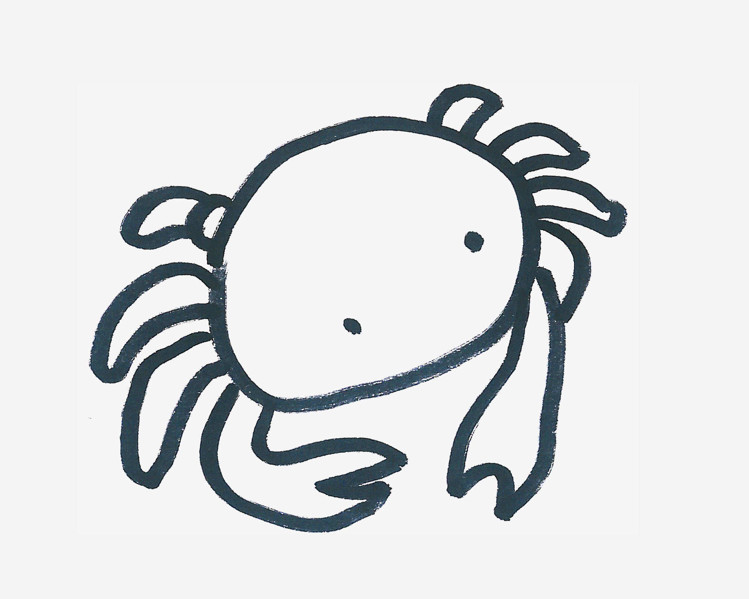 5-8岁儿童简笔画教程 小螃蟹的画法图解教程