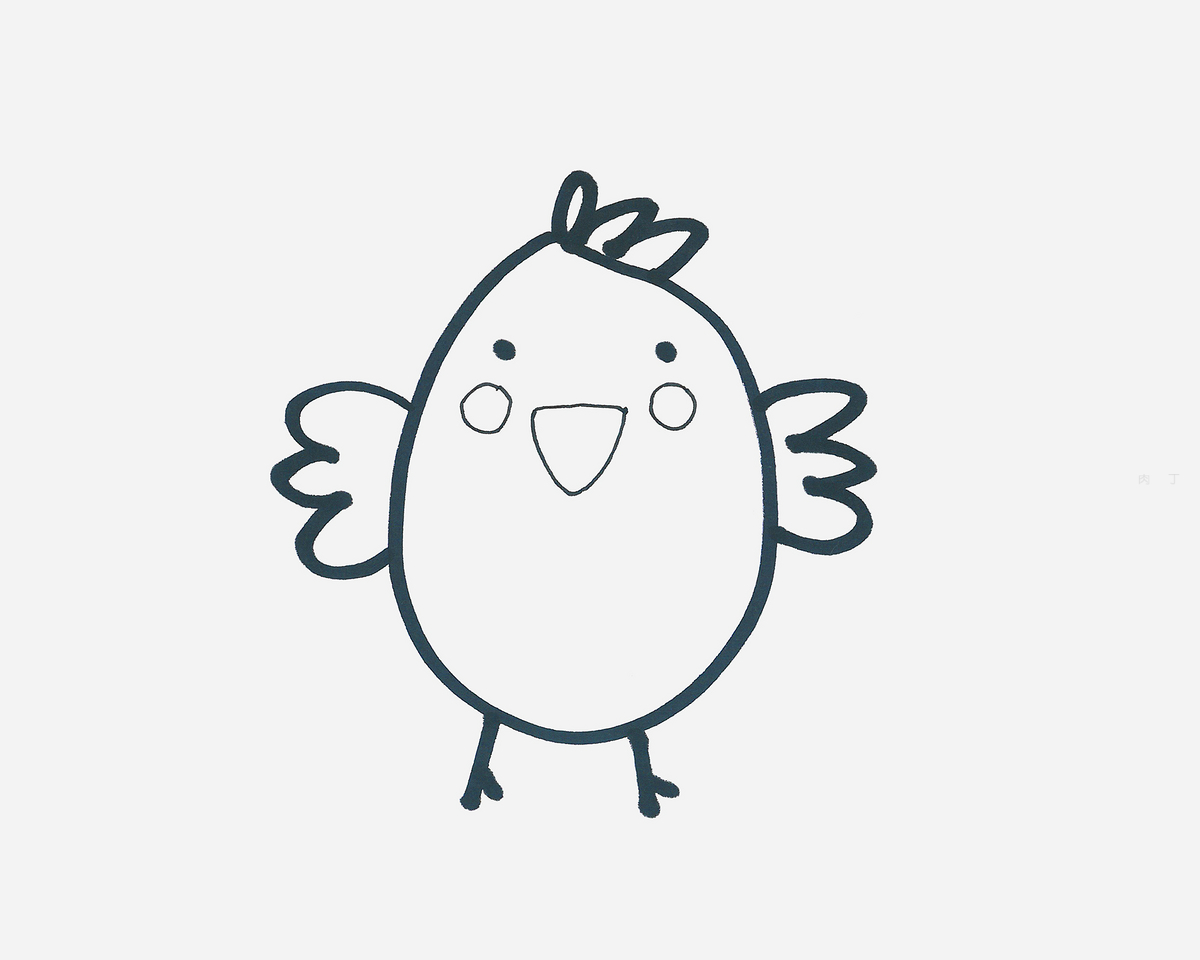 儿童画小鸡的画法步骤 儿童简单漂亮简笔画 肉丁儿童网
