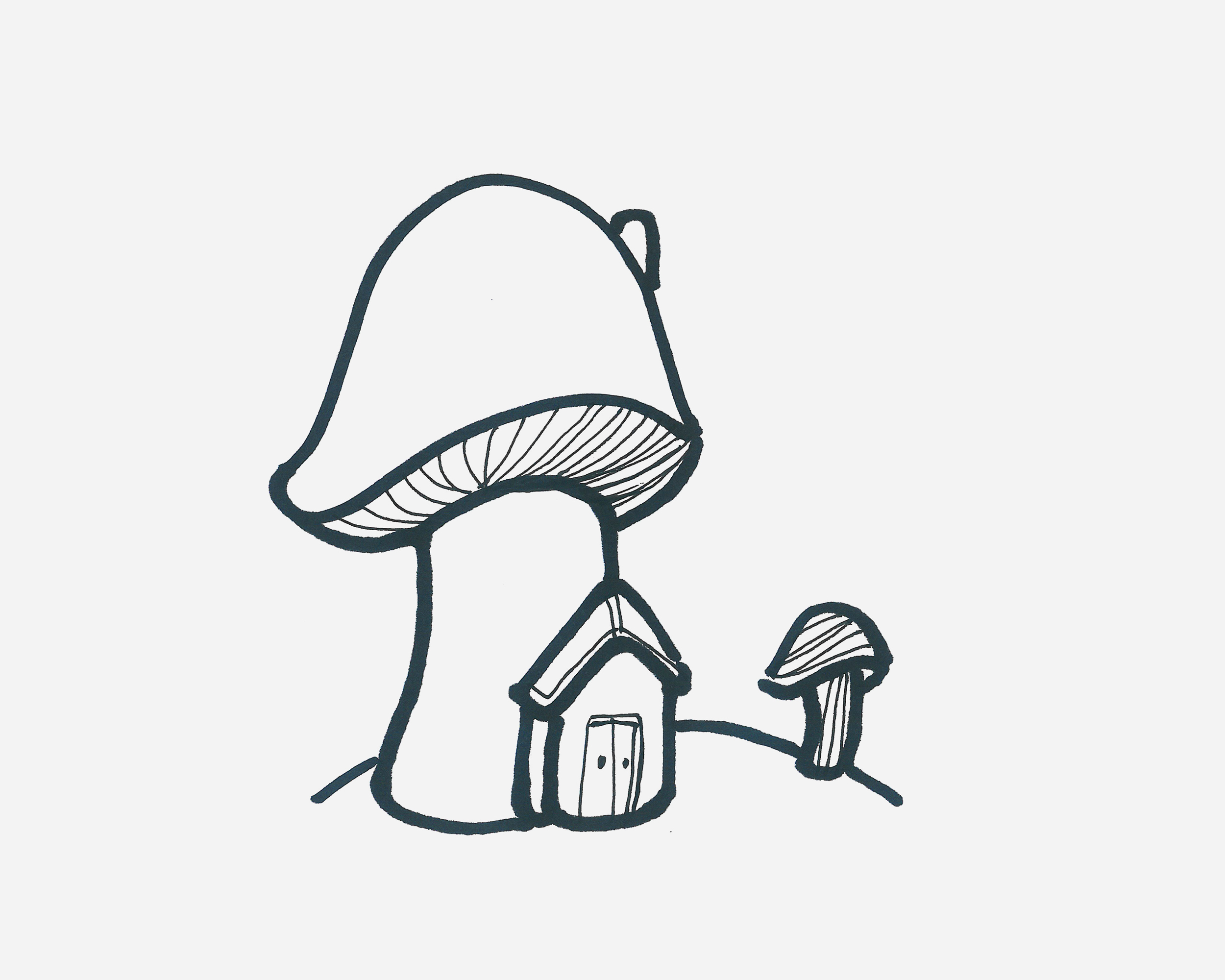 3-6岁简笔画大全 蘑菇屋怎么画简单又好看