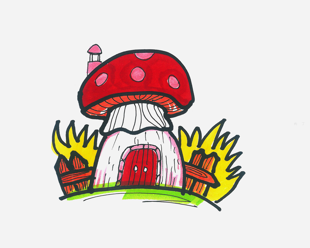 可愛的蘑菇城堡圖, 城堡剪貼畫, 可愛的城堡, 蘑菇城堡素材圖案，PSD和PNG圖片免費下載