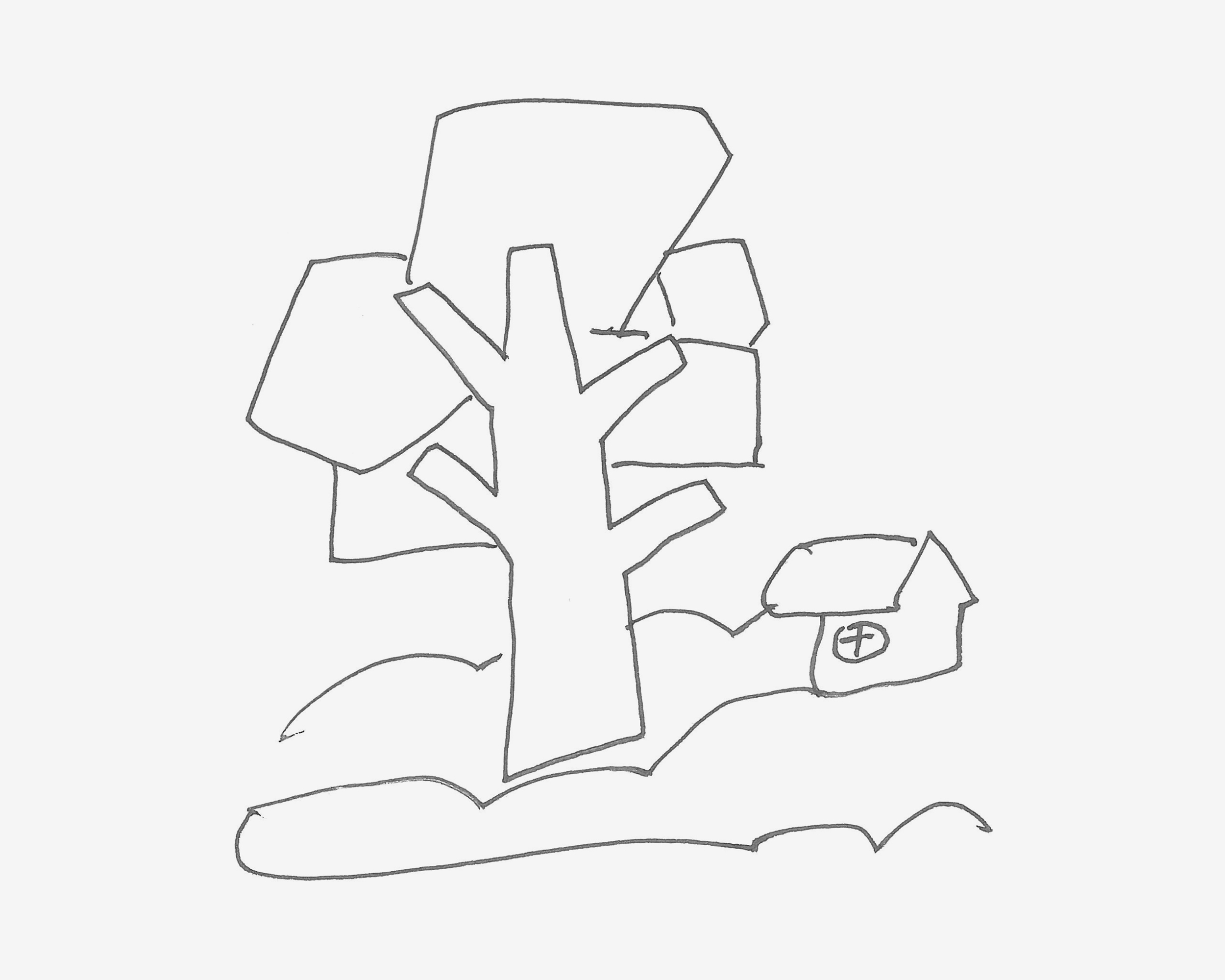 6-7岁简笔画大全 涂色小大树的画法图解