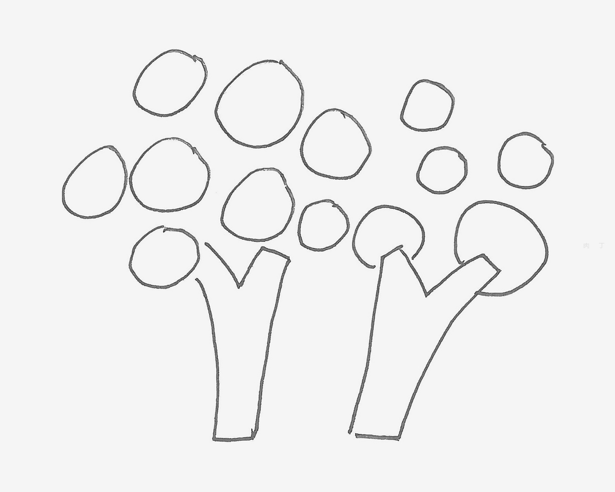 苹果树简笔画画法图片步骤（义乌学画画） - 有点网 - 好手艺