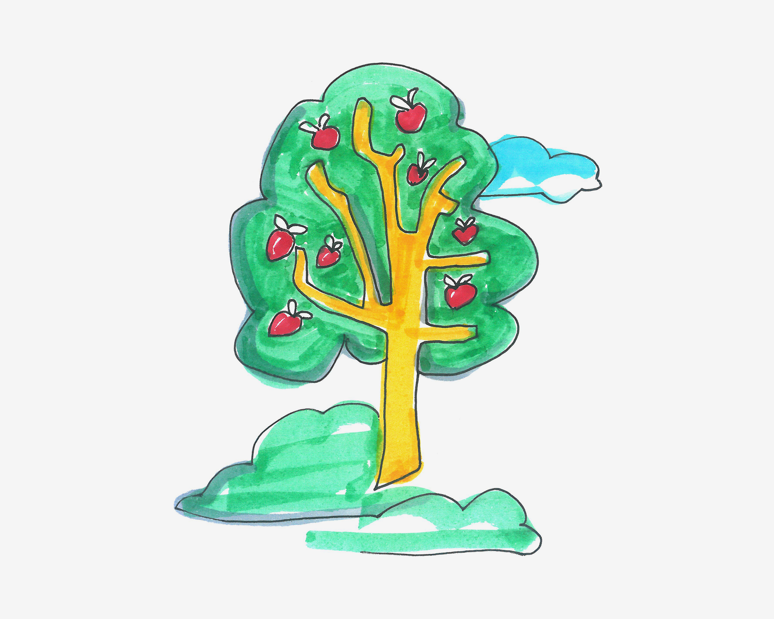 板绘大树|插画|游戏原画|孫调调 - 临摹作品 - 站酷 (ZCOOL)