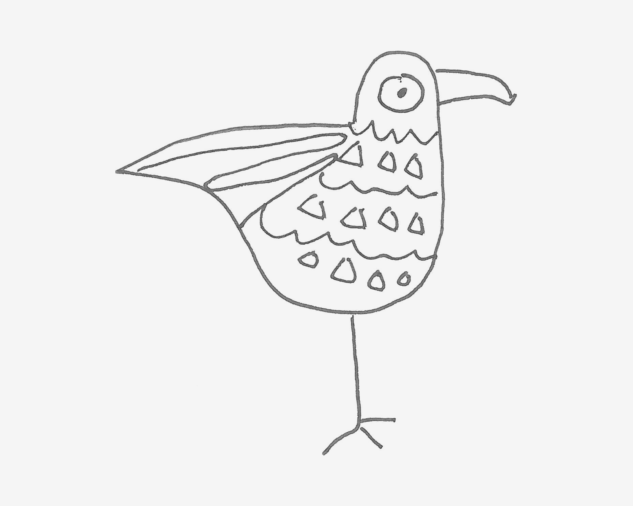 五六岁简笔画教程 带颜色海鸥怎么画简单又好看
