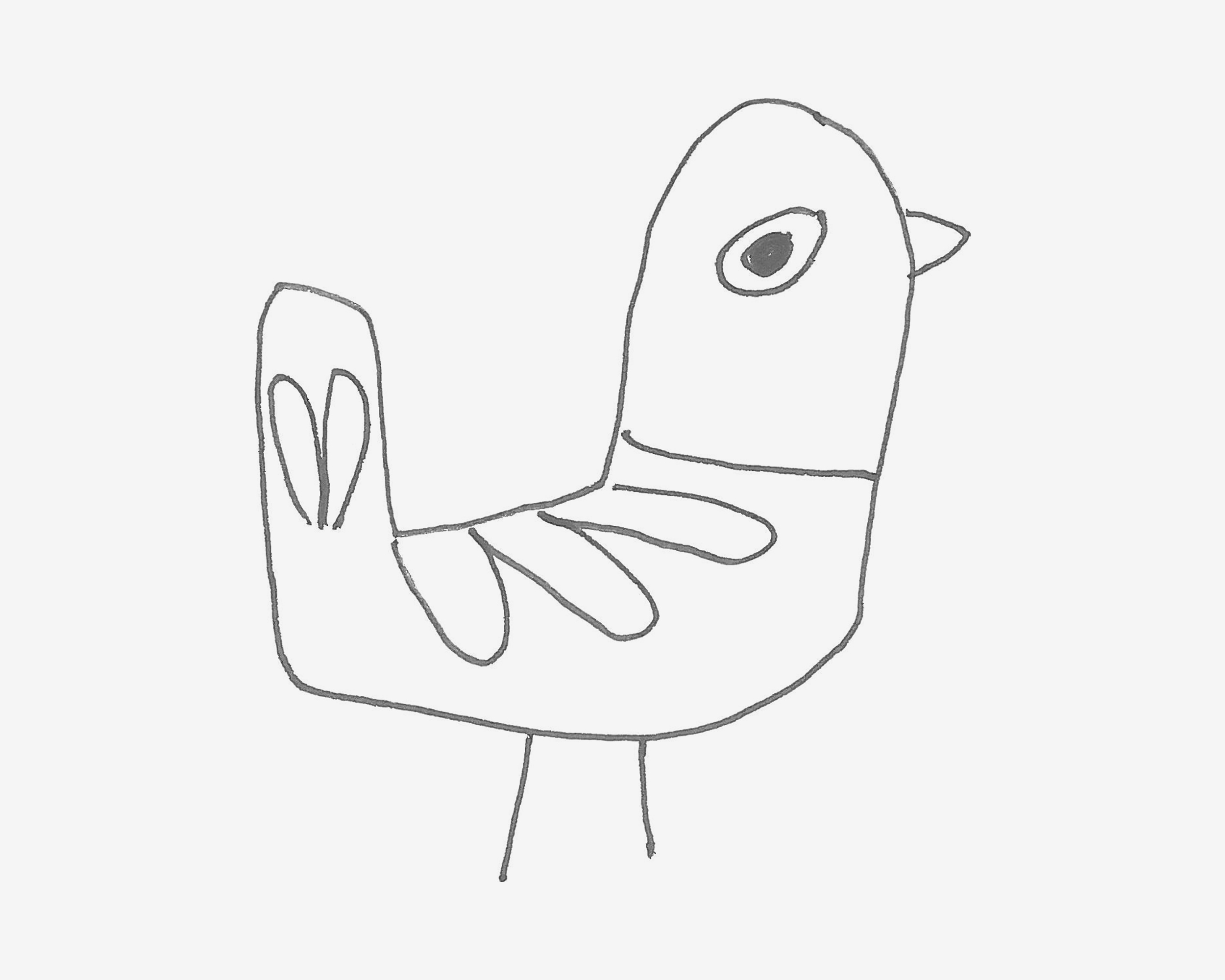 4-6岁儿童简笔画启蒙教程 小小鸟的画法