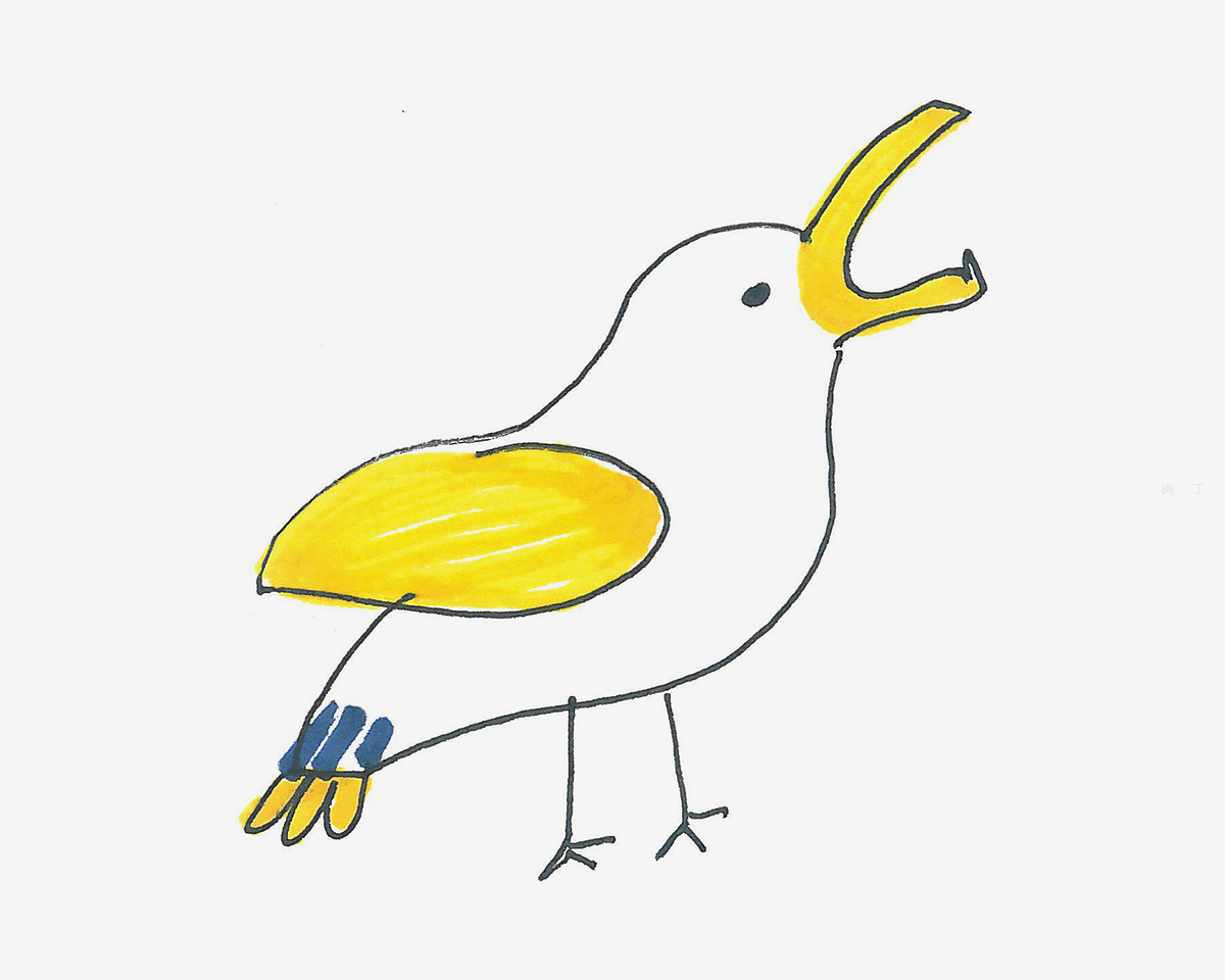 6-9岁简笔画作品 小海鸥的画法💛巧艺网