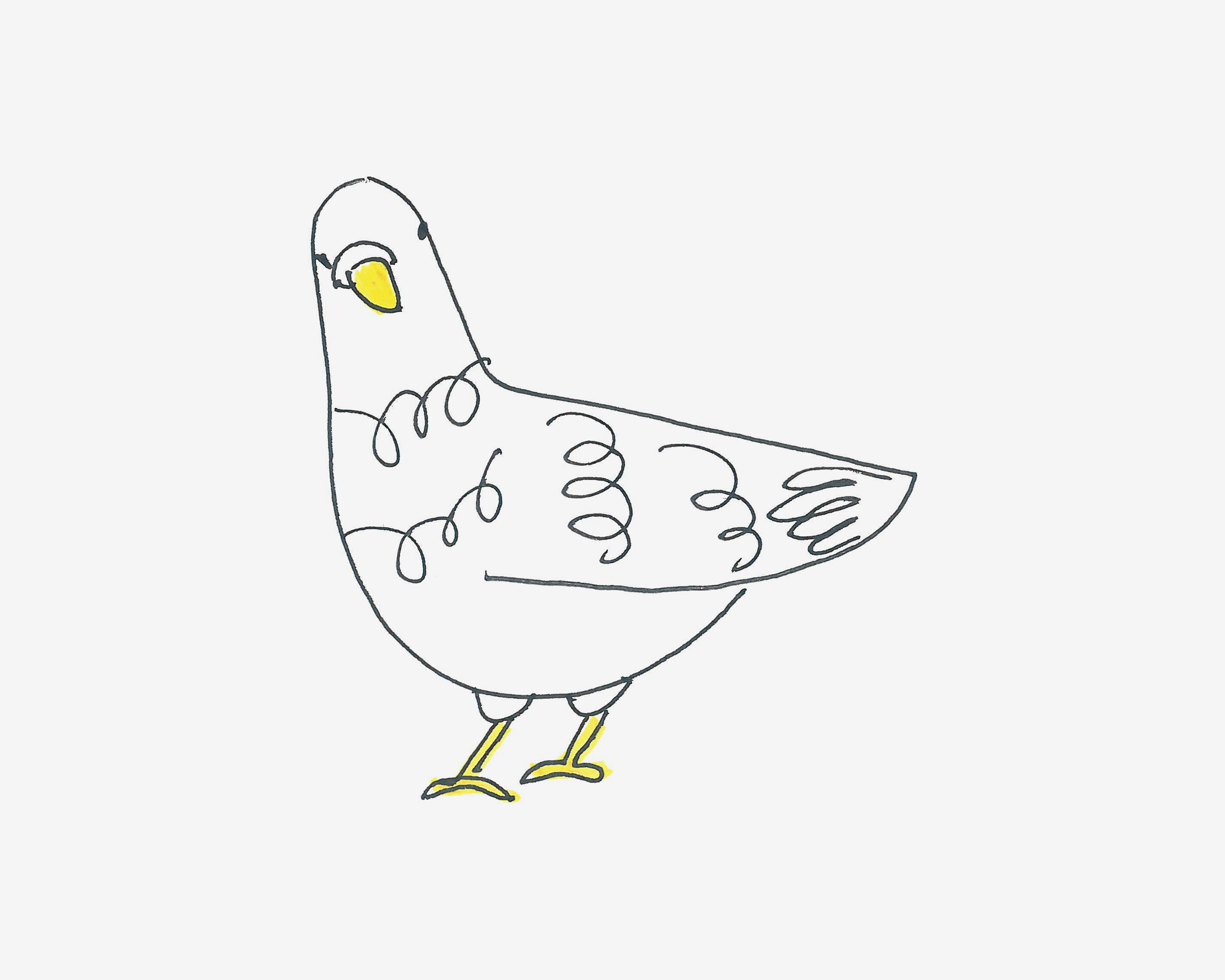 教你如何画鸽子 小巧的鸽子儿童简笔画教程 肉丁儿童网