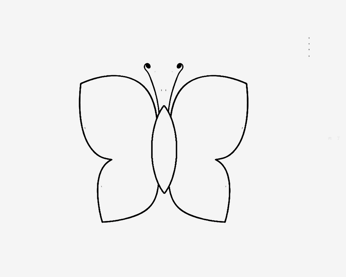 大翅膀蝴蝶简笔画画法图片步骤💛巧艺网