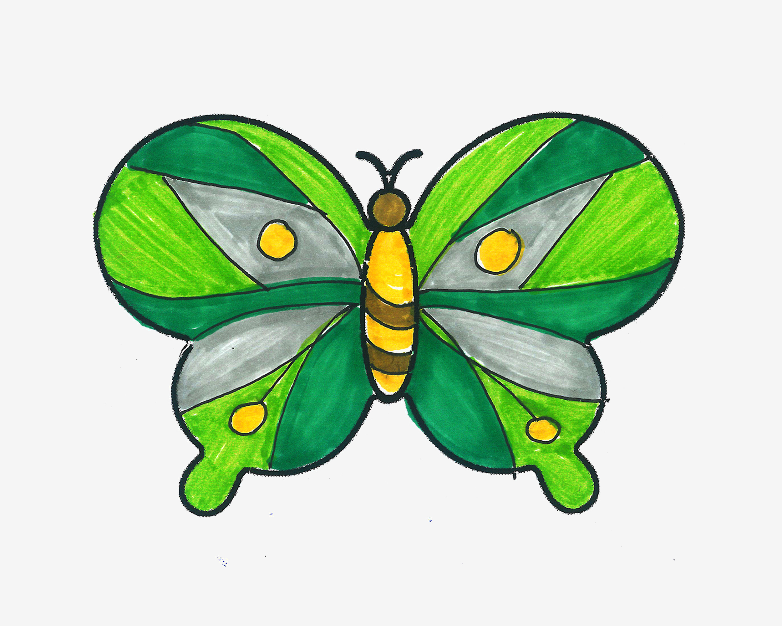 4-6岁儿童画图片 卡通蝴蝶的画法
