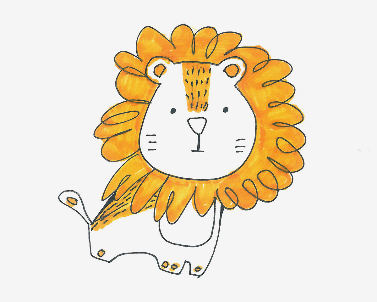 动物简笔画：狮子简笔画教程-露西学画画