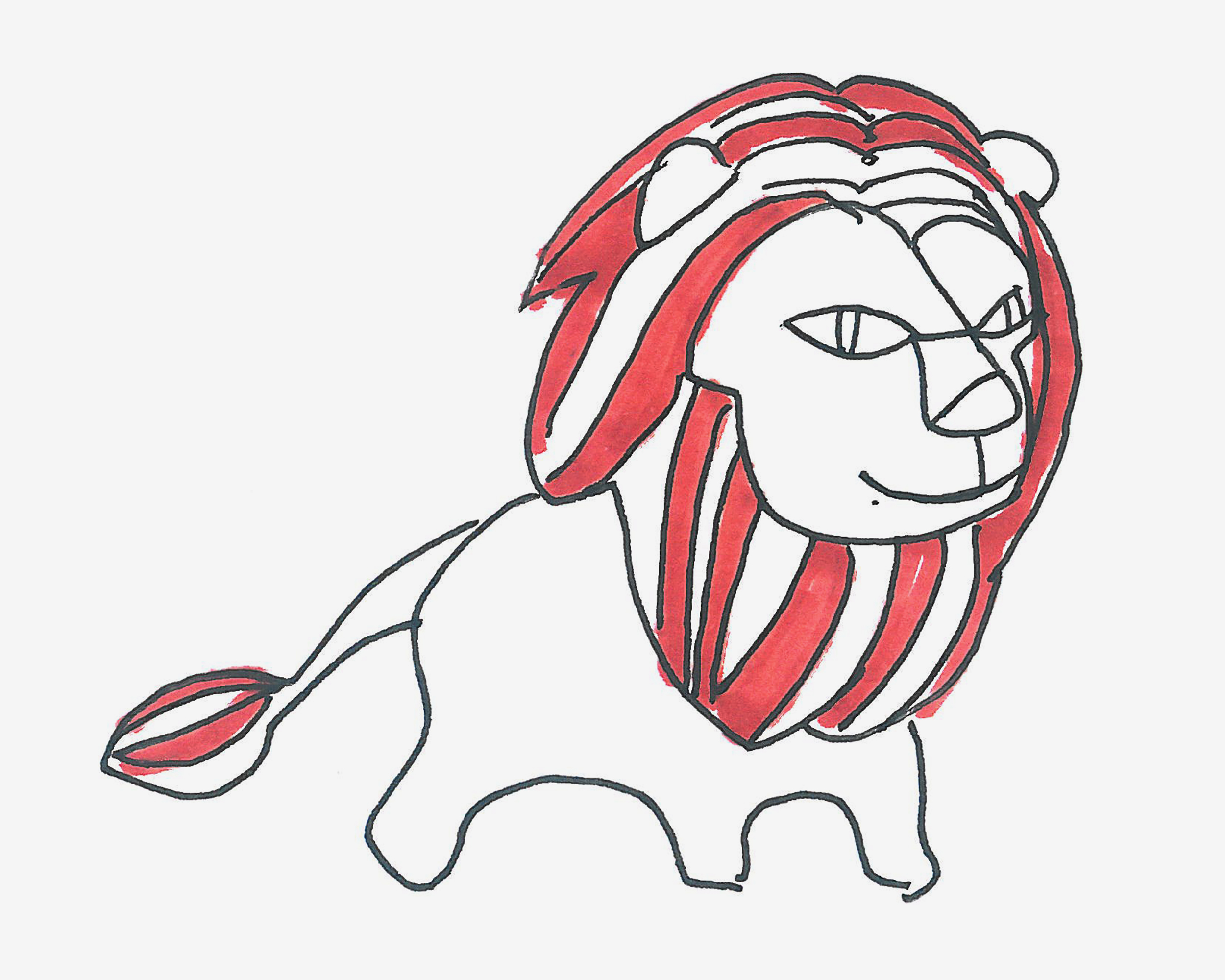 可爱小狮子简笔画画法图片步骤（小孩学画画视频教学） - 有点网 - 好手艺