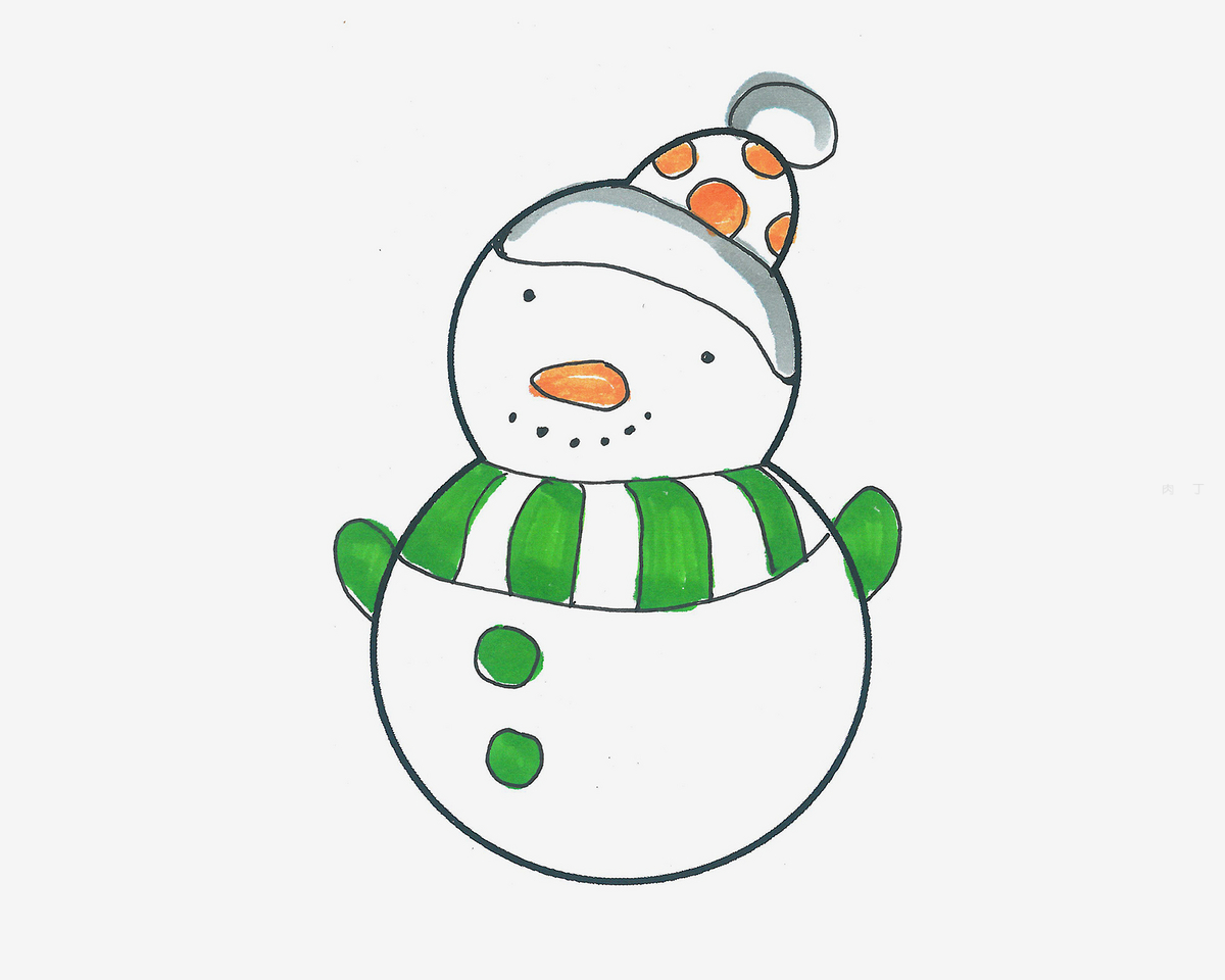 雪中的雪人简笔画画法图片步骤（松树 儿童画） - 有点网 - 好手艺
