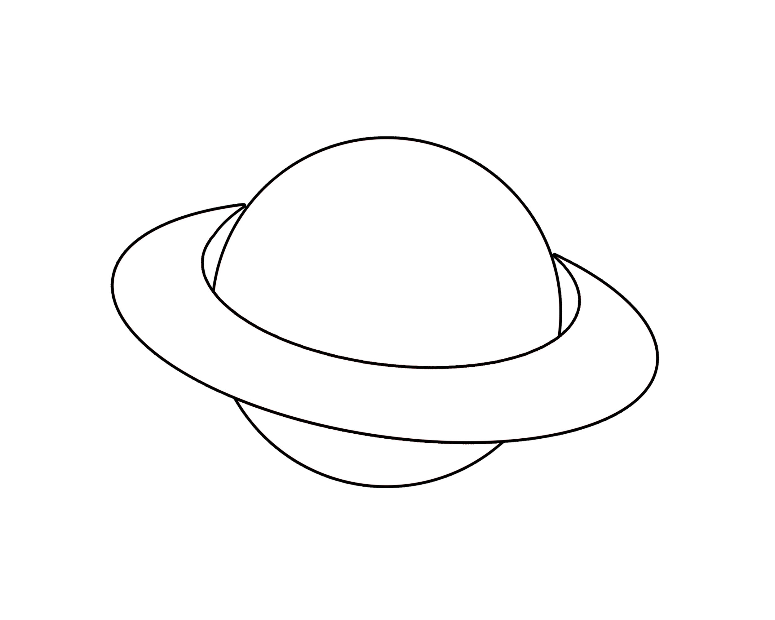 简单土星简笔画画法图片步骤