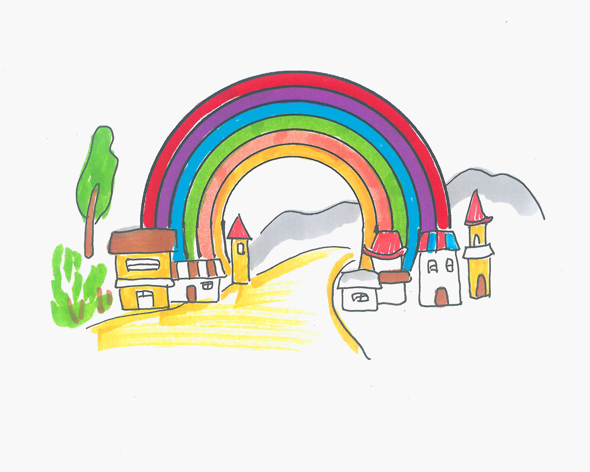 四五岁儿童画优秀作品 色彩彩虹怎么画最简单