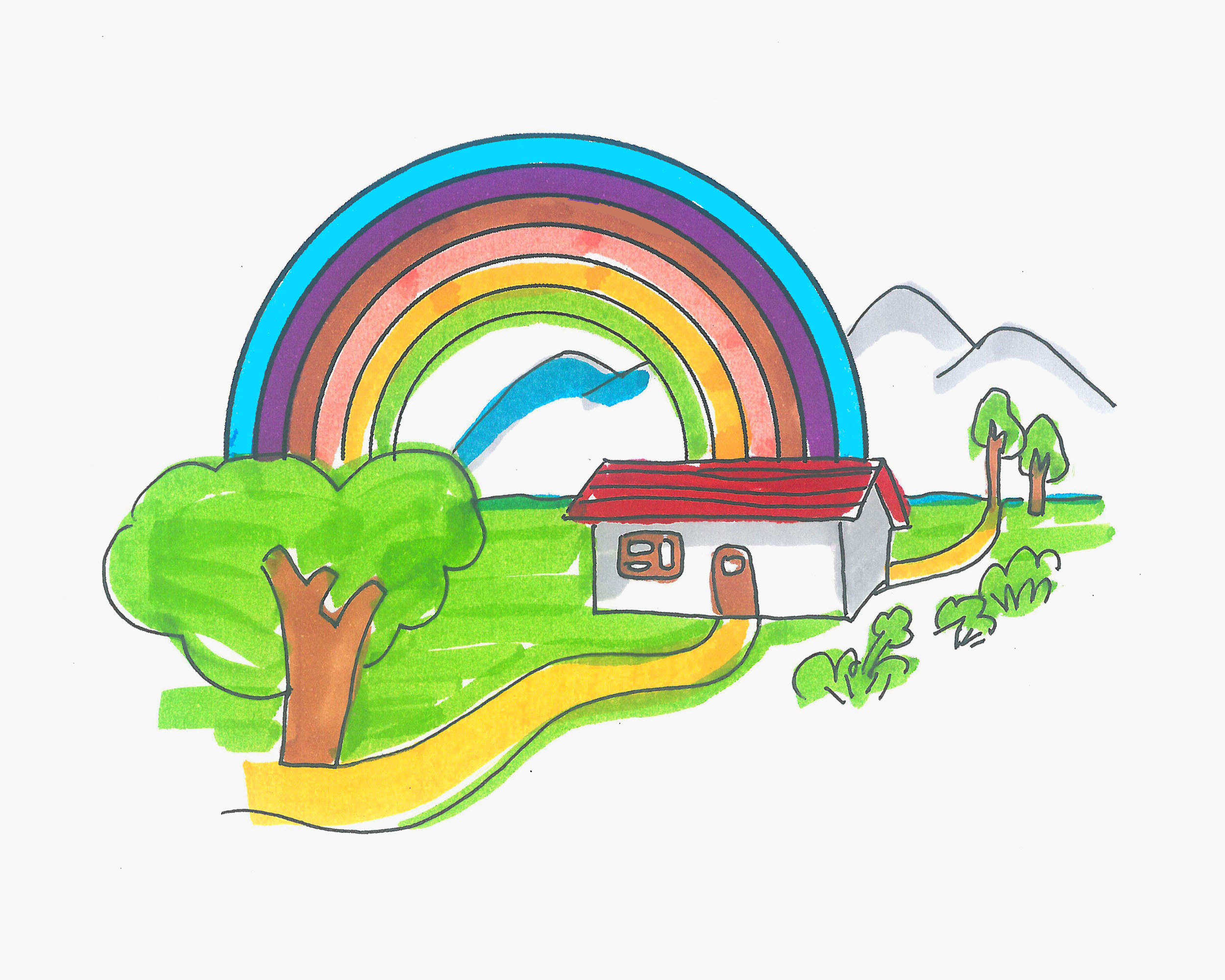 4-6岁简笔画优秀作品 带颜色小彩虹怎么画好看