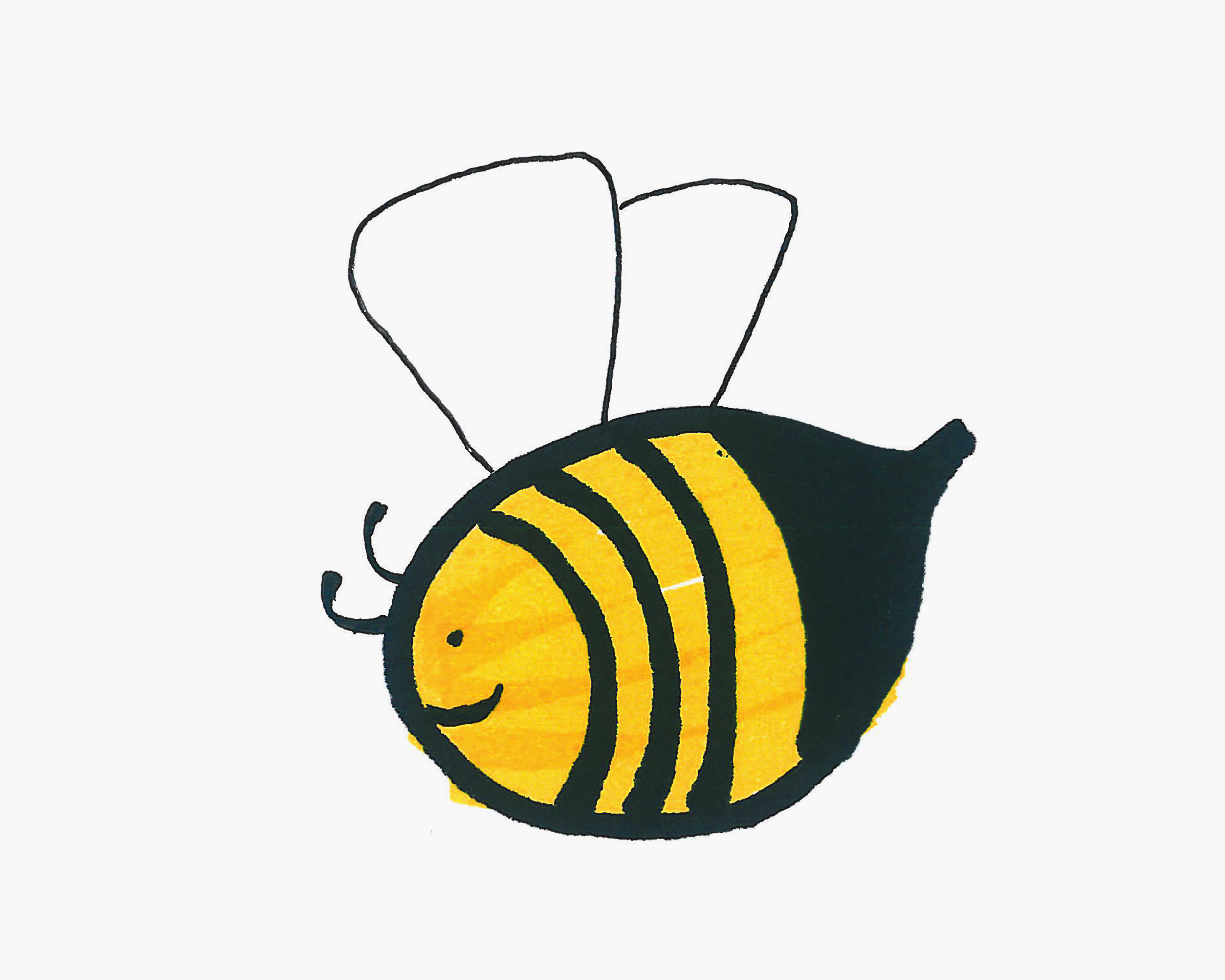 可爱的小蜜蜂简笔画画法图片步骤