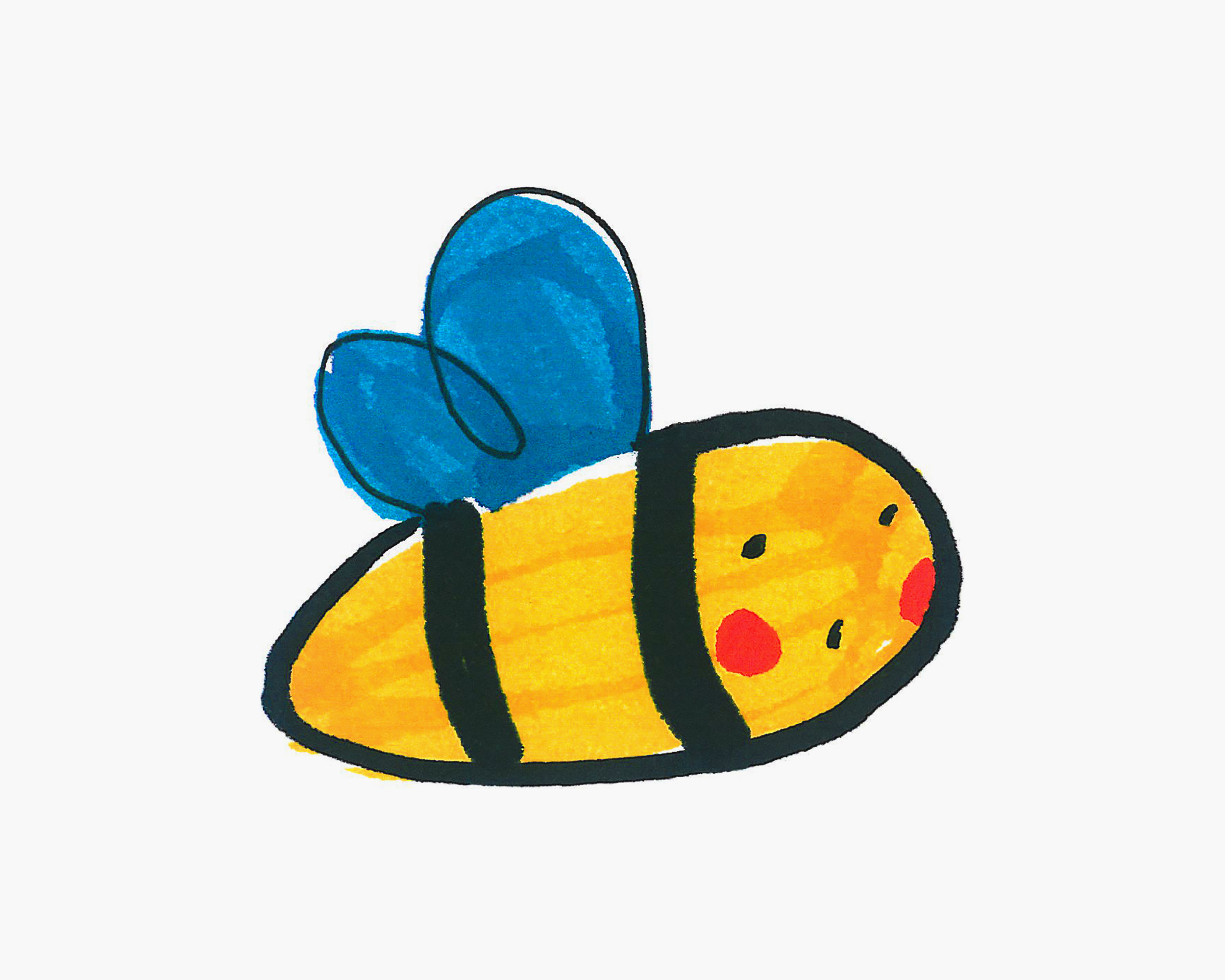 8一12岁简笔画大全 创意简笔画小蜜蜂怎么画步骤图