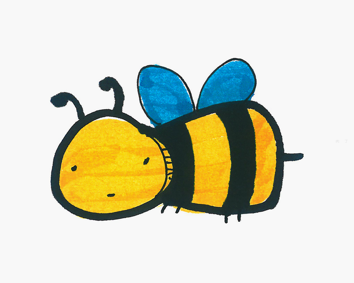 一只勤劳的小蜜蜂拎着一罐蜂蜜卡通PNG素材