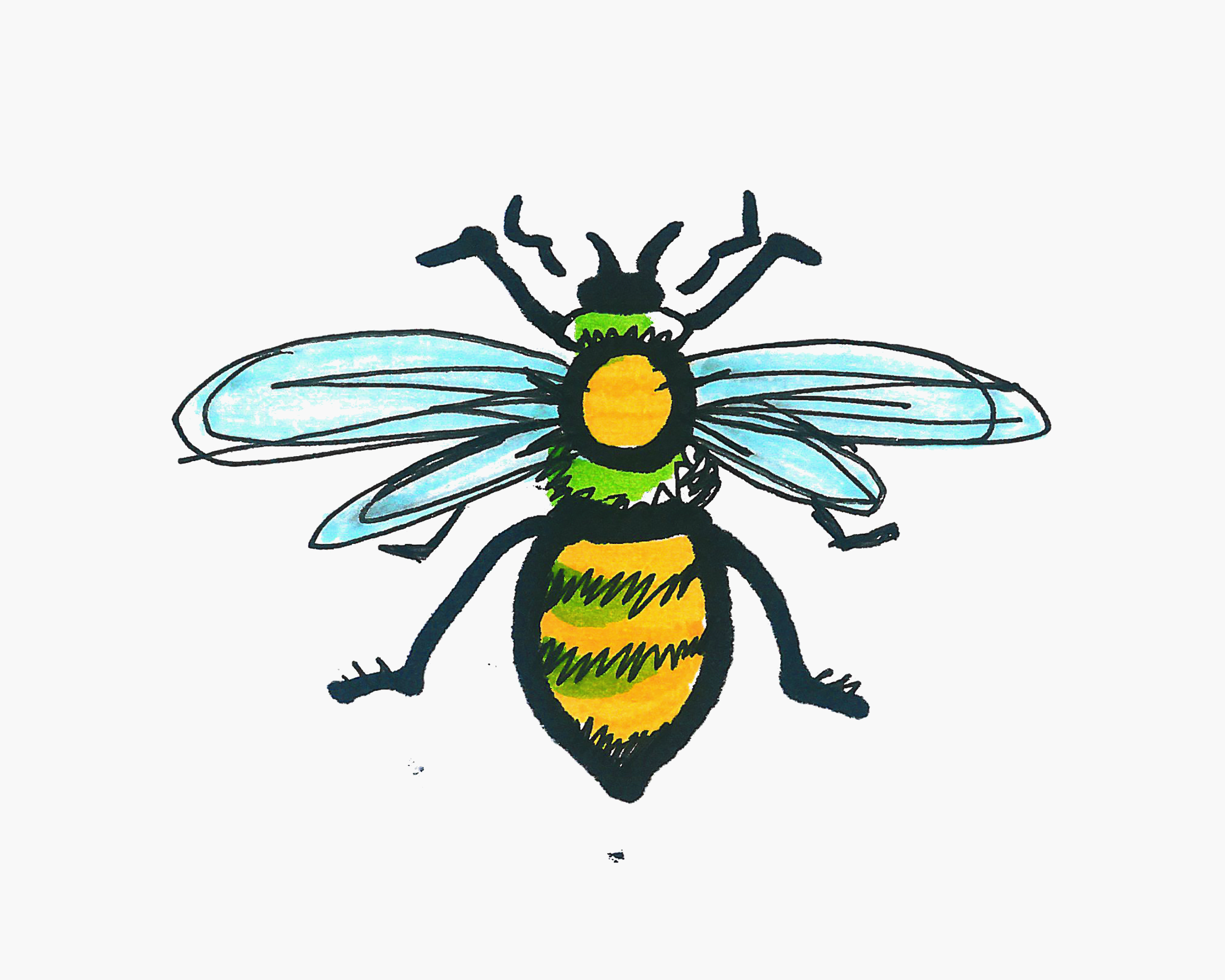 8一12岁美术 创意简笔画小蜜蜂怎么画