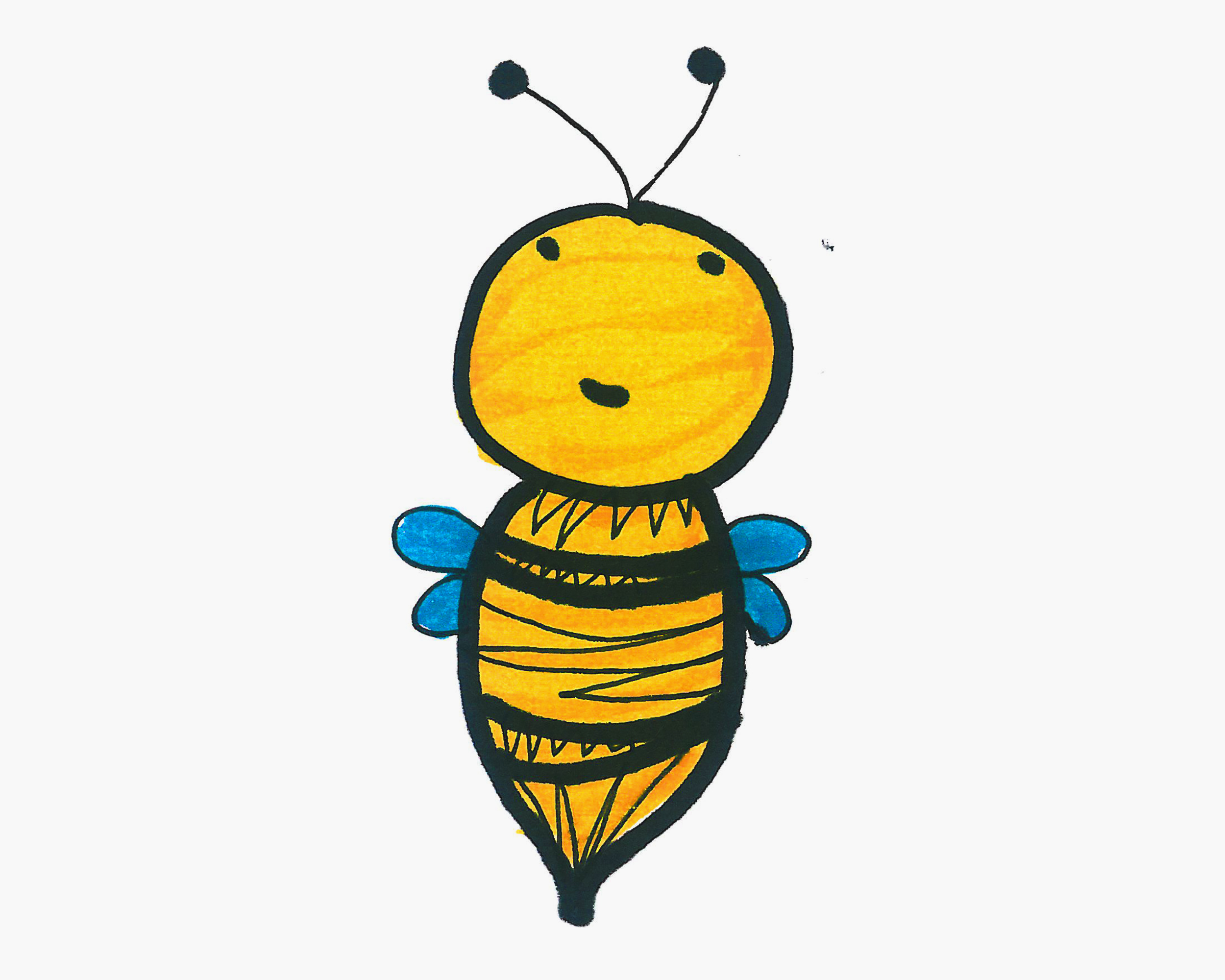 蜜蜂怎么画简单又漂亮蜜蜂简笔画教程