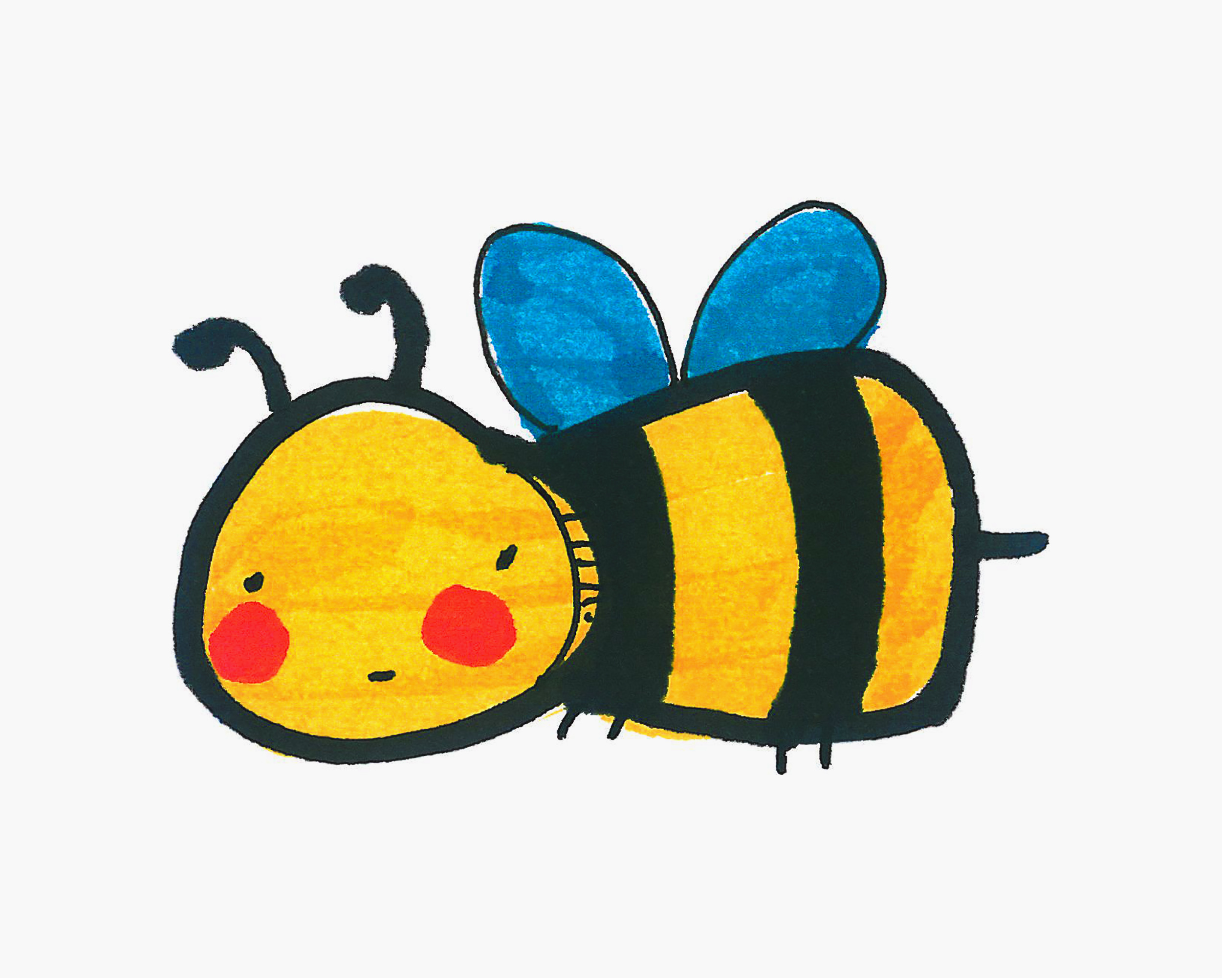 蜜蜂怎么画简笔画简单又漂亮