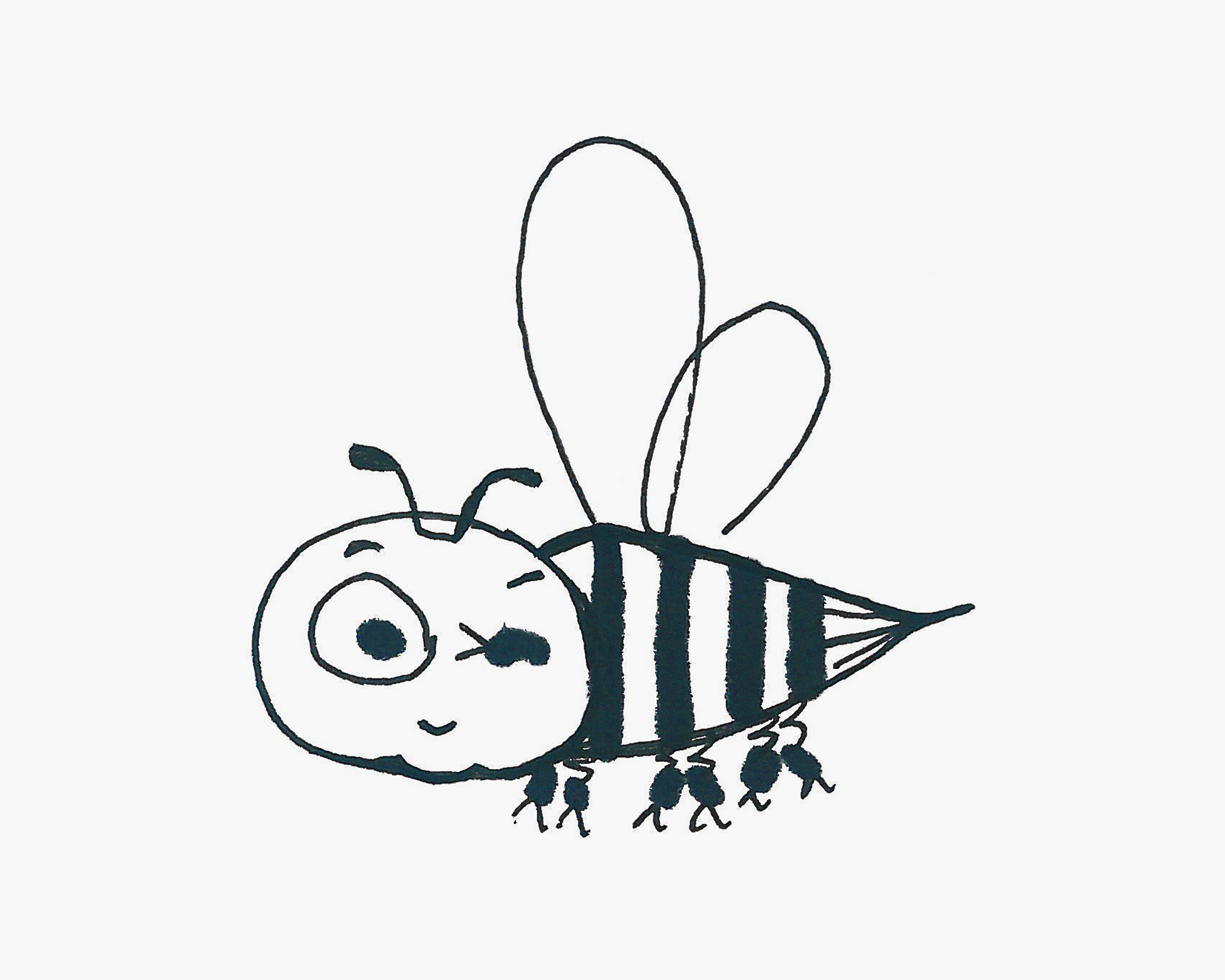 8一12岁画画 实用简笔画小蜜蜂怎么画步骤图