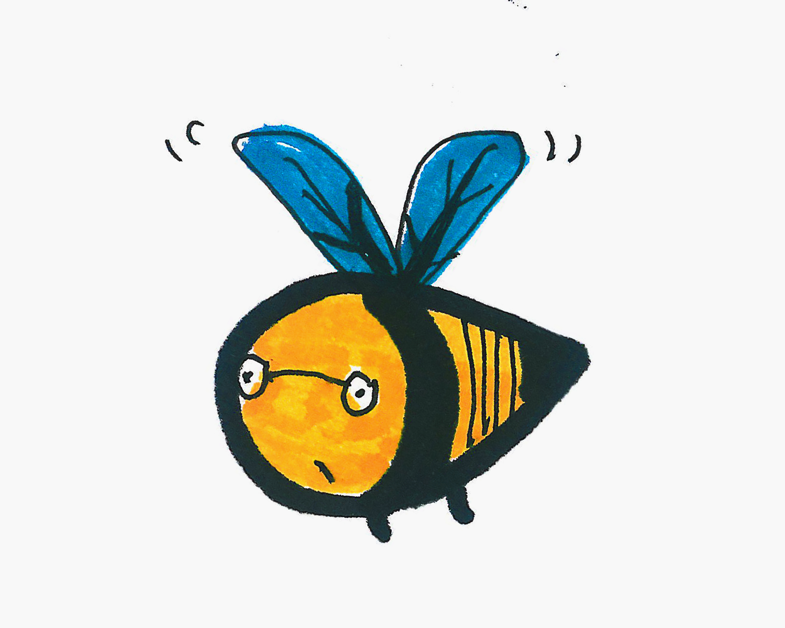 卡通小蜜蜂简笔画画法图片步骤