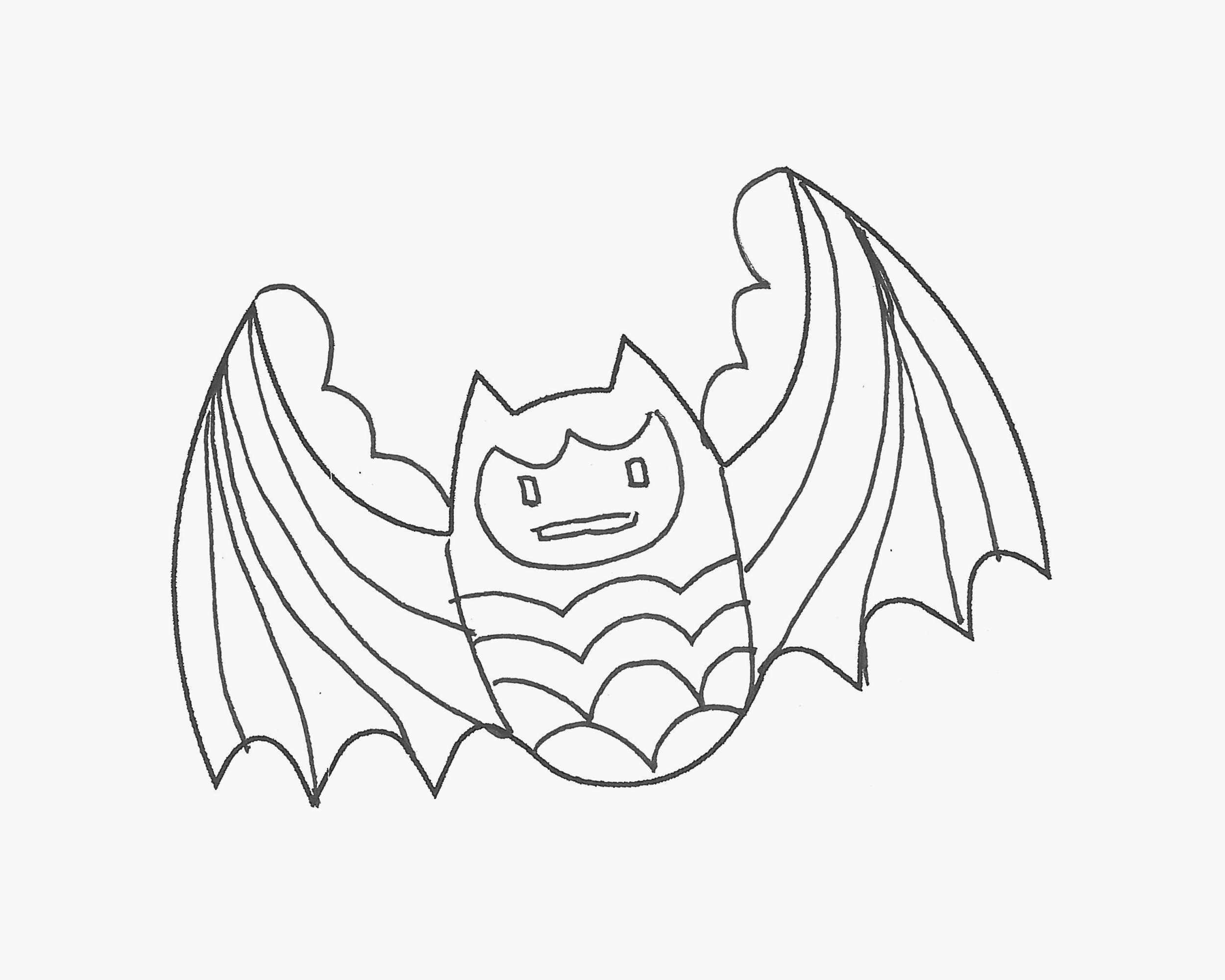 3-6岁美术 趣味简笔画蝙蝠的画法详细步骤