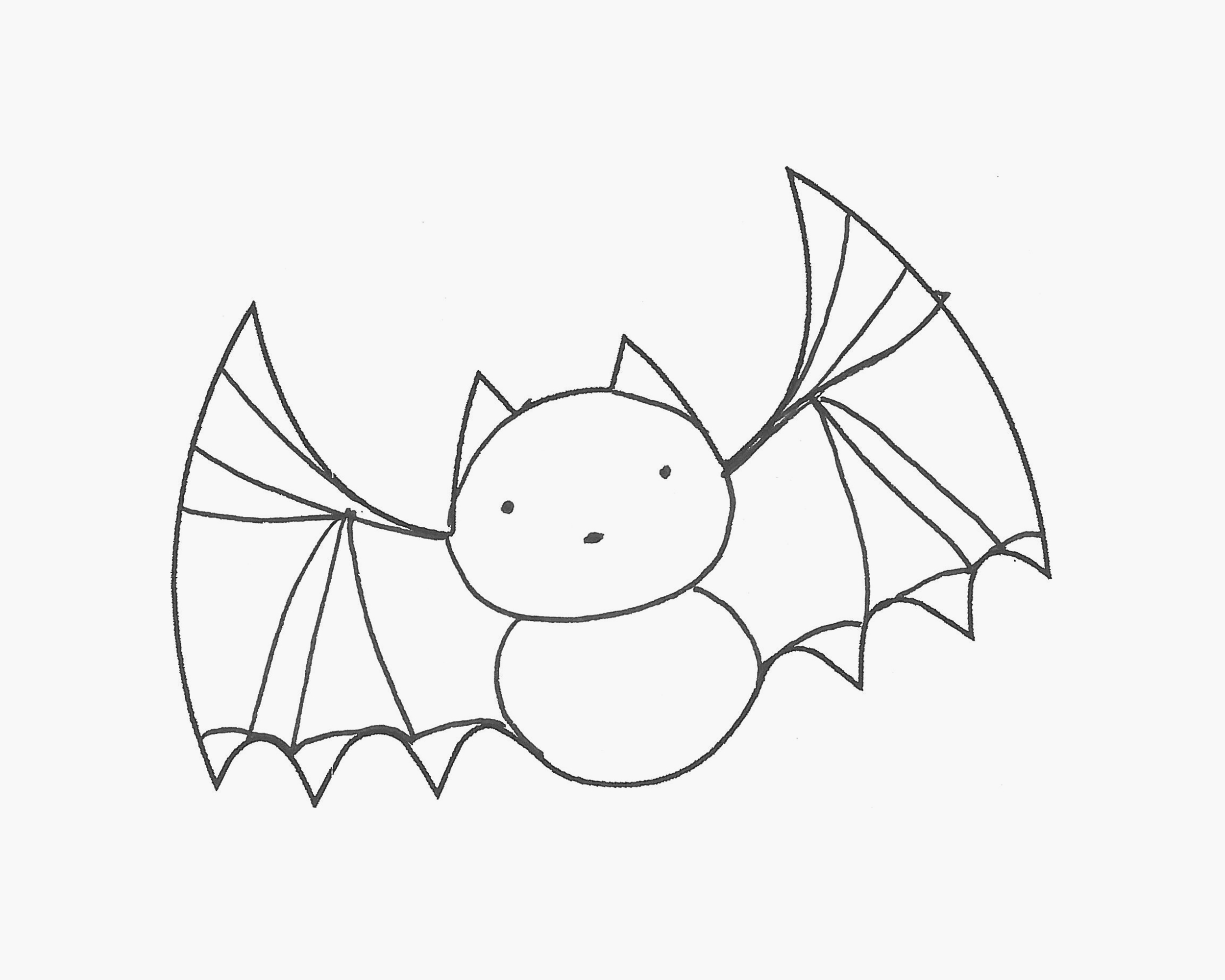 3-6岁儿童画 好看简笔画蝙蝠怎么画详细过程💛巧艺网