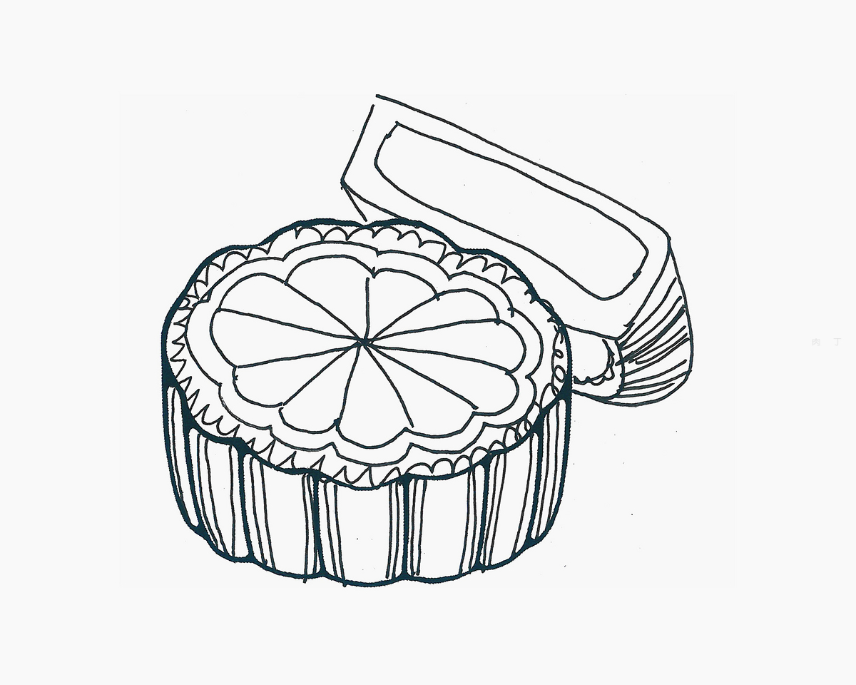 1一9岁美术 好看简笔画中秋月饼的画法详细步骤💛巧艺网