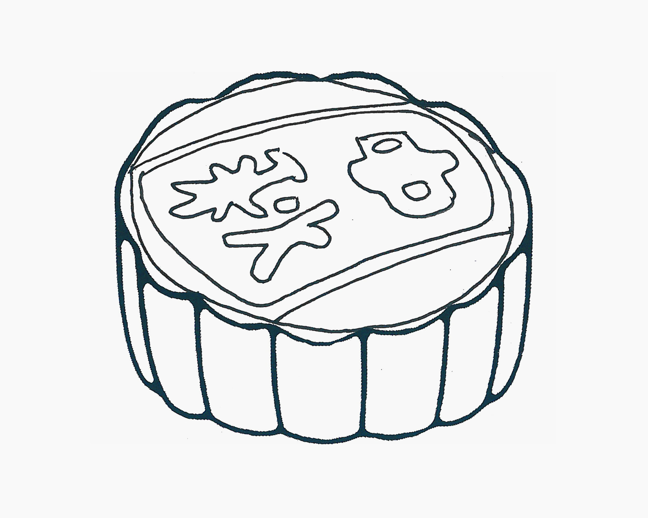 给你画个月饼 创意简笔画中秋月饼怎么画步骤💛巧艺网