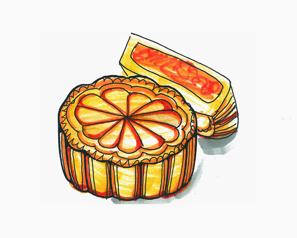 简单简笔画 可爱简笔画中秋月饼的画法步骤图💛巧艺网
