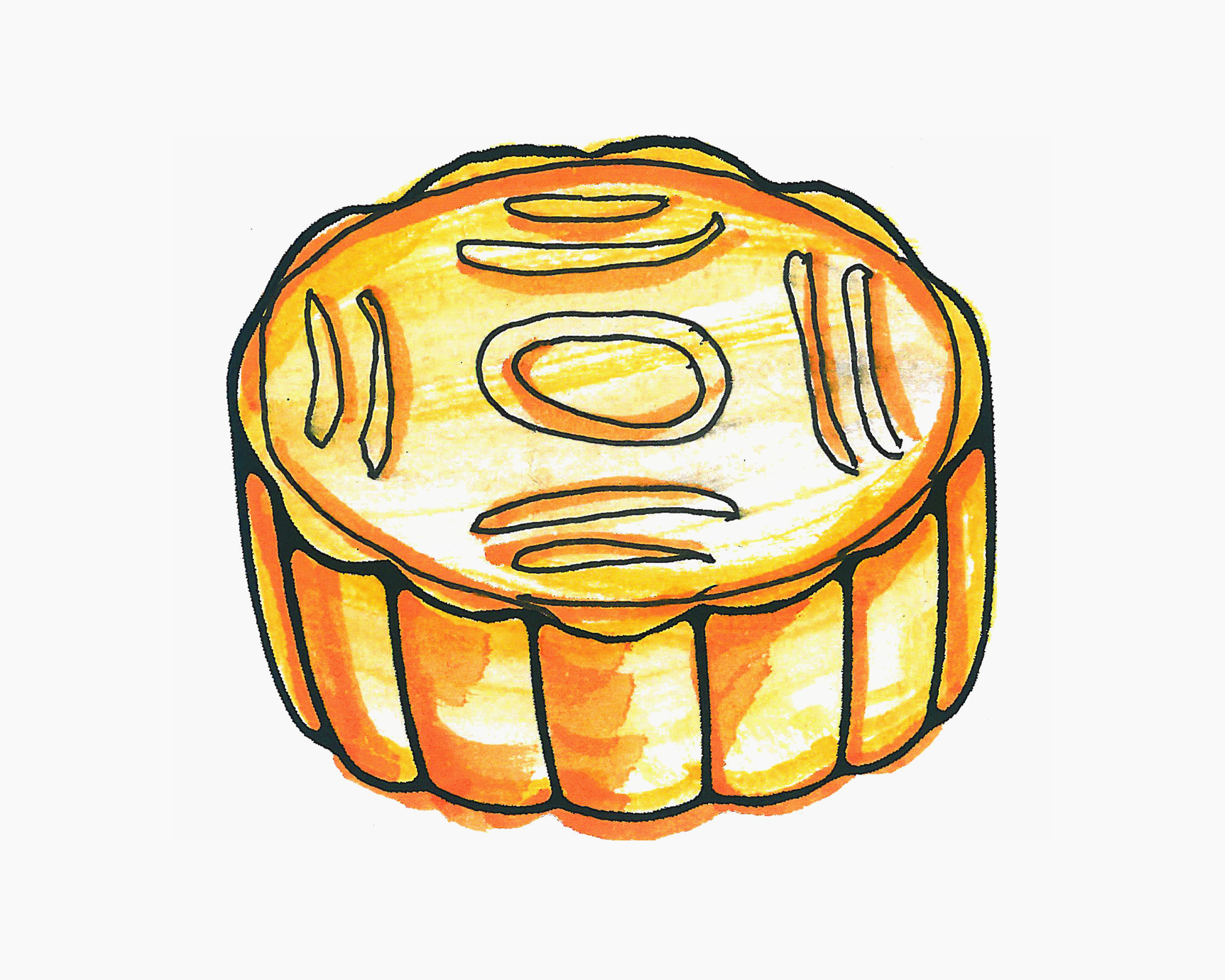 8一12岁美术 可爱简笔画中秋月饼的画法