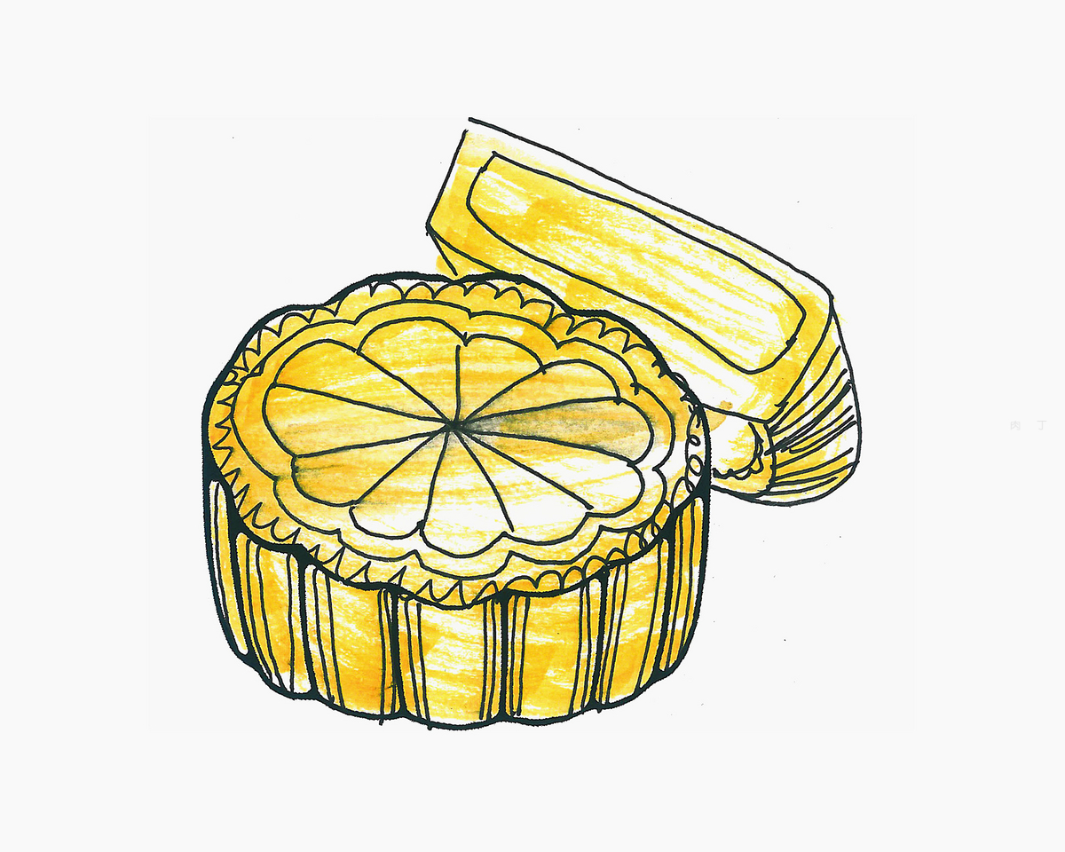 中秋节月饼简笔画图解教程 - 有点网 - 好手艺