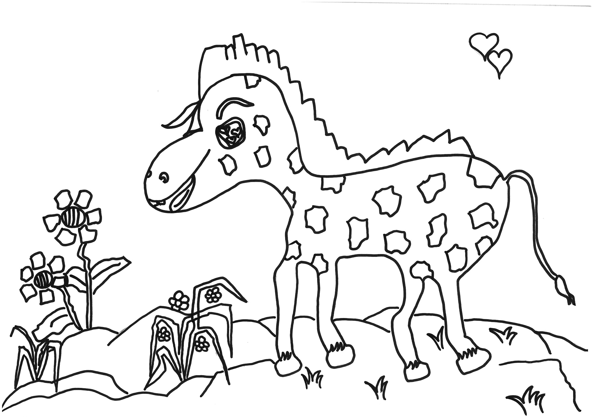 8岁可打印填色画案例 小鹿的故事主题作品大全