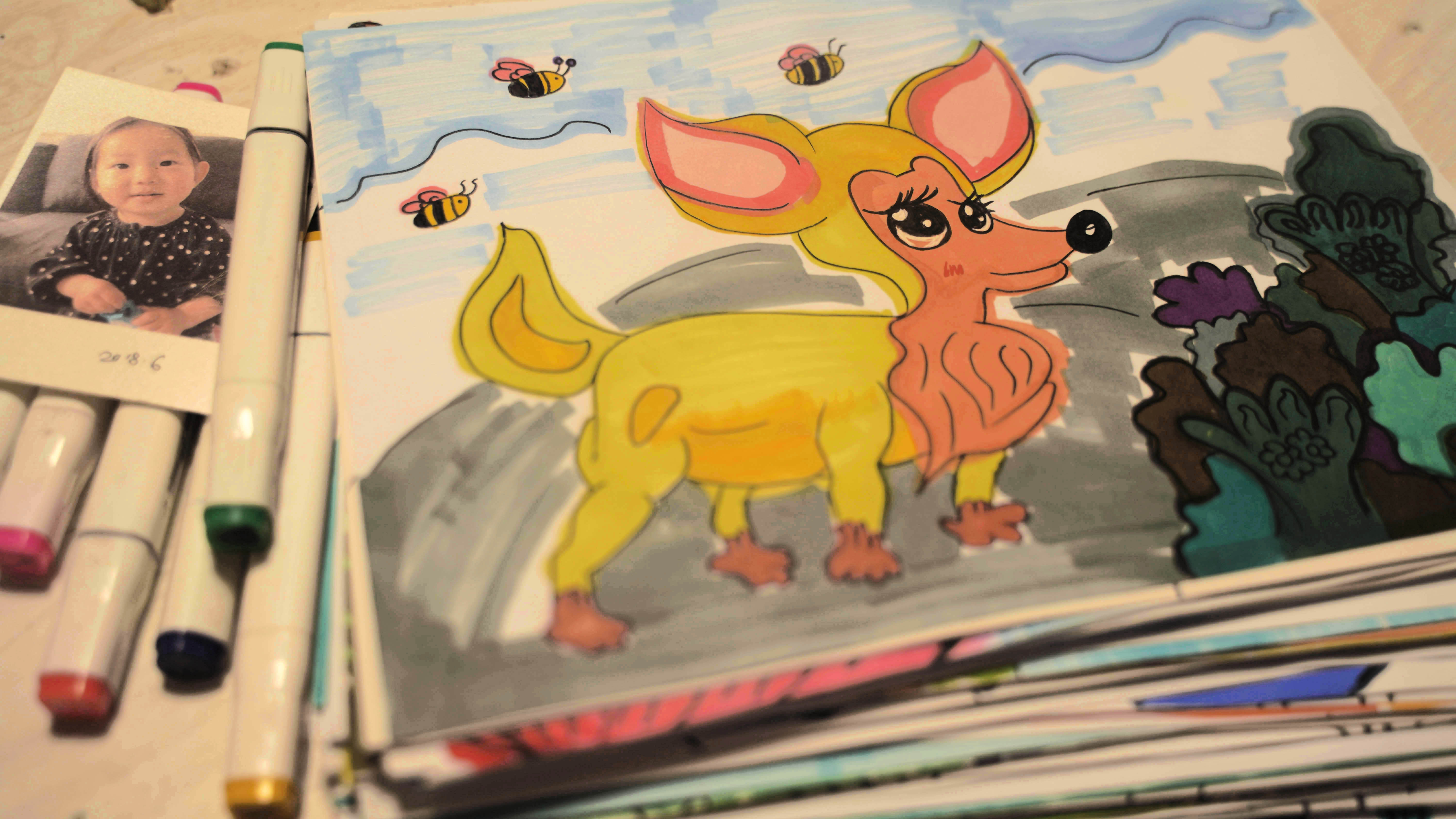 宝宝可打印美术课程内容 简单小狗绘画教程大全