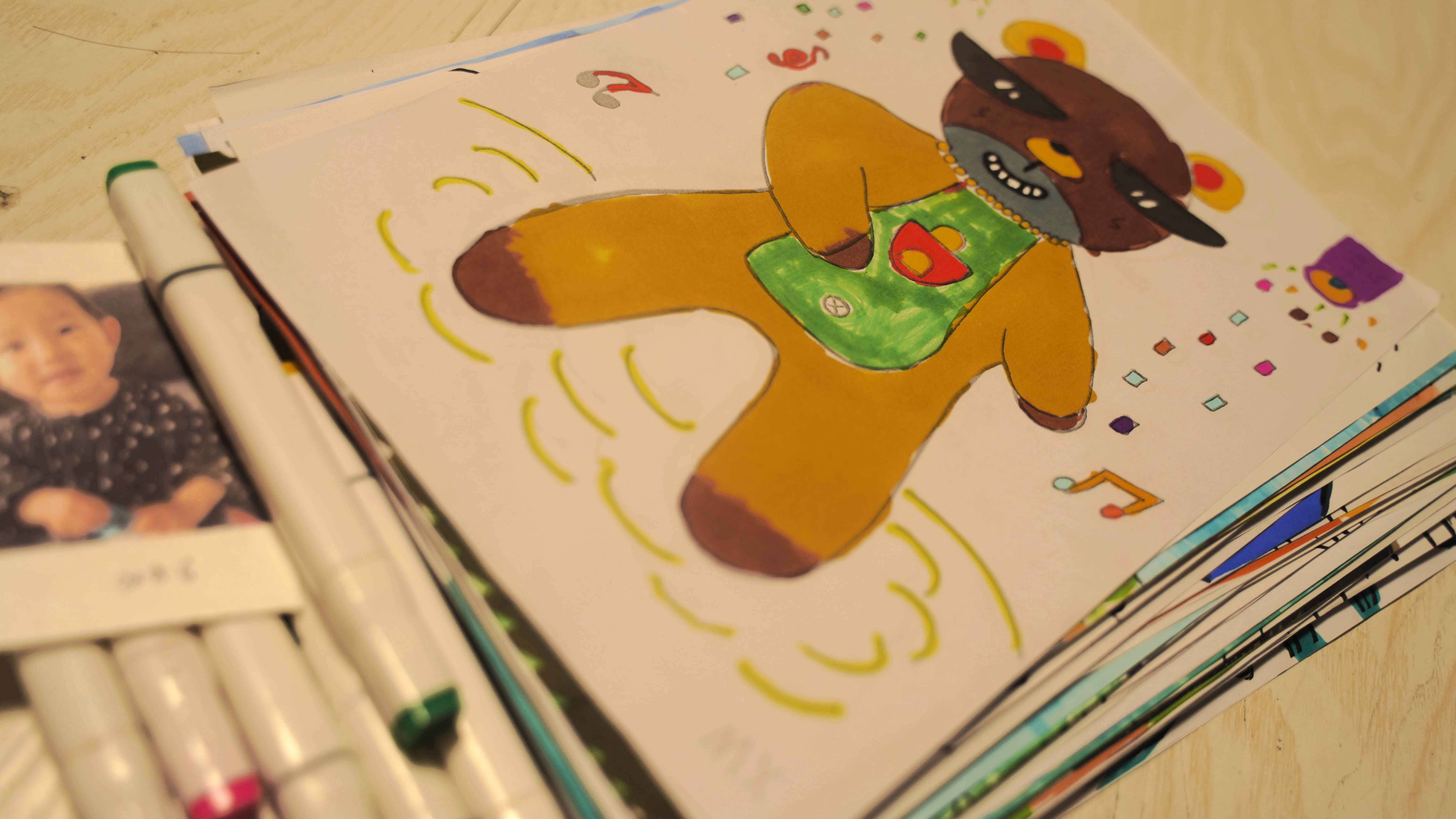 8岁可打印填色画课程 漂亮小熊的故事创意大全