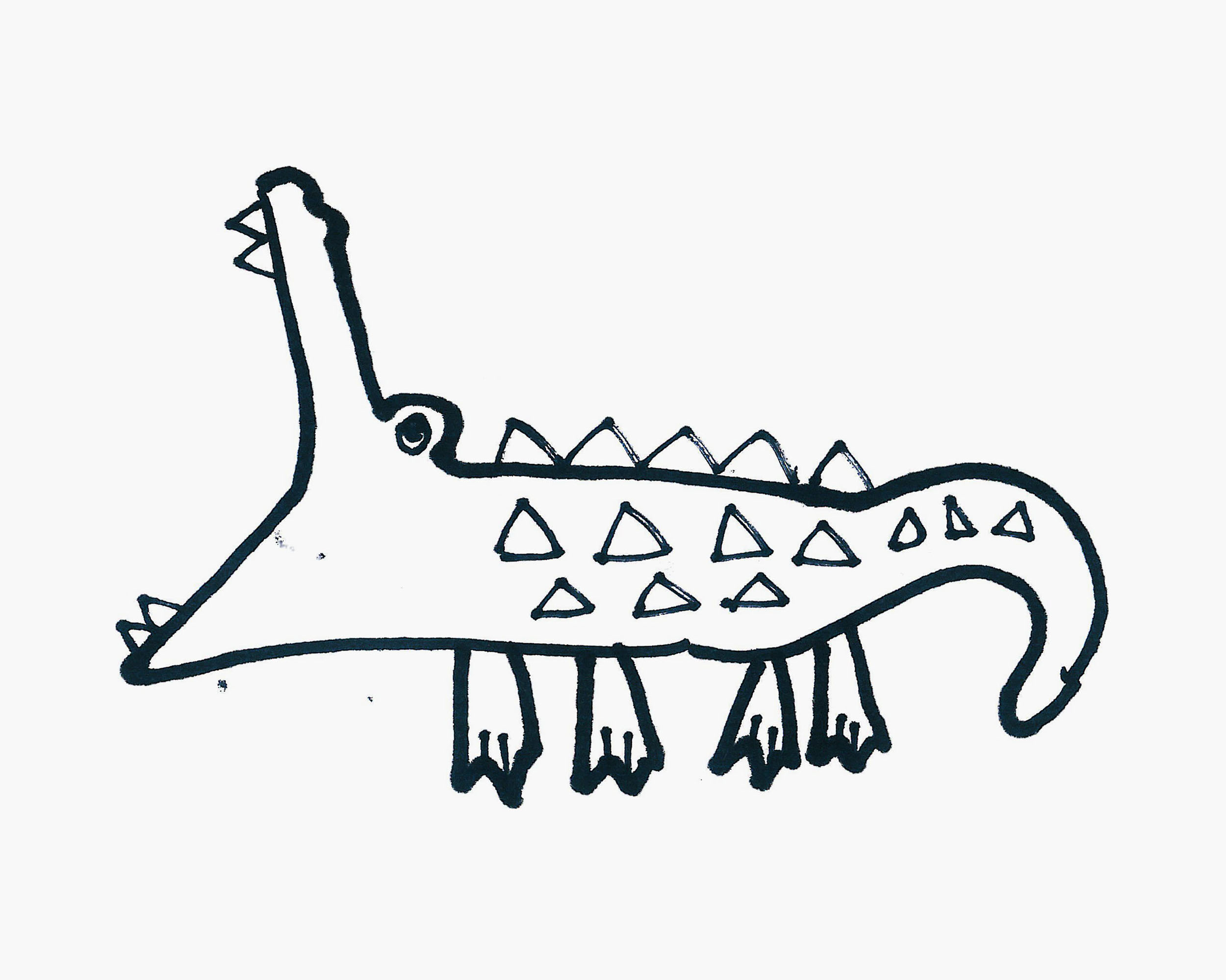 动物简笔画大全之鳄鱼的画法详细步骤图解教程 肉丁儿童网