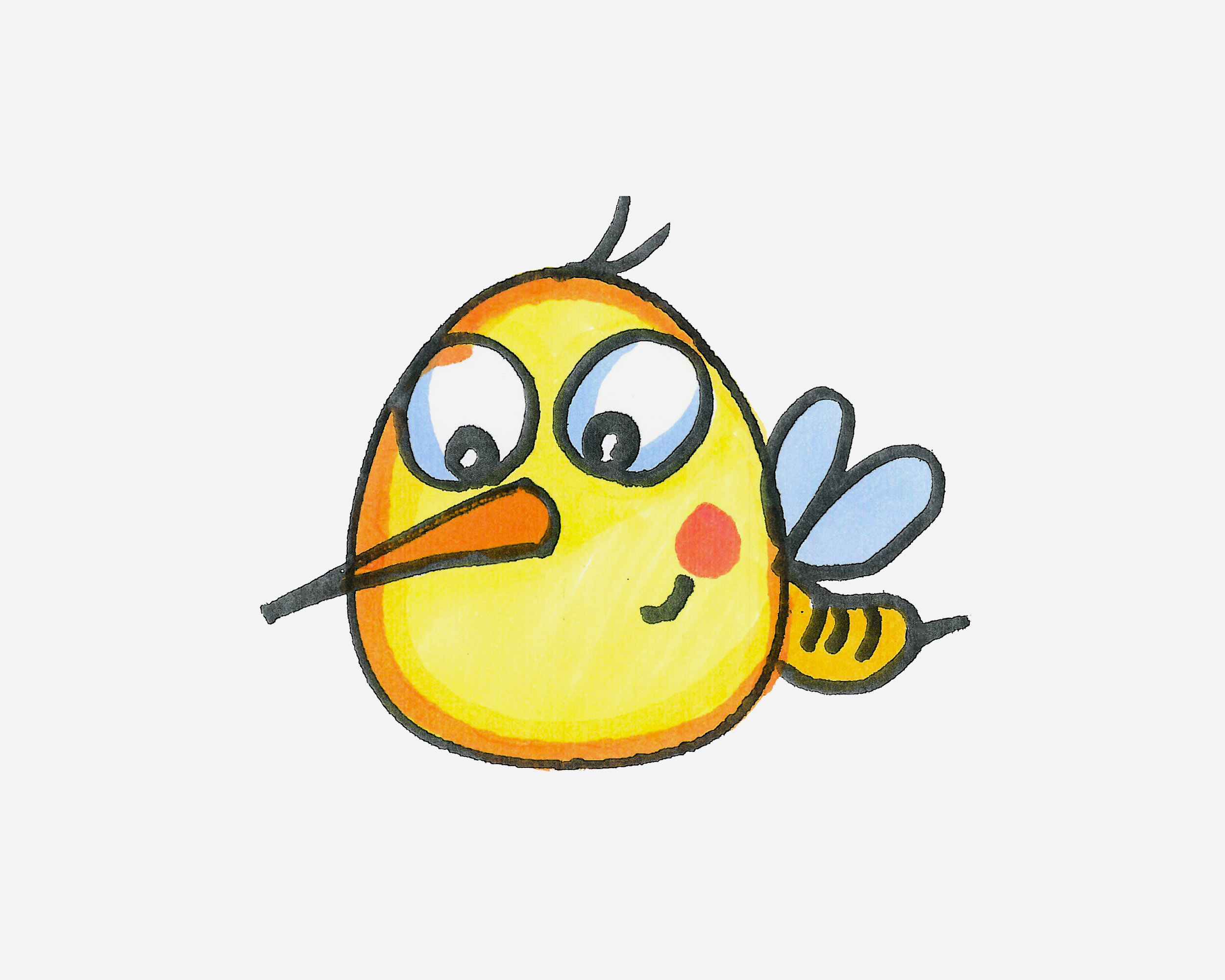 可爱手绘蜜蜂矢量素材免费下载 - 觅知网