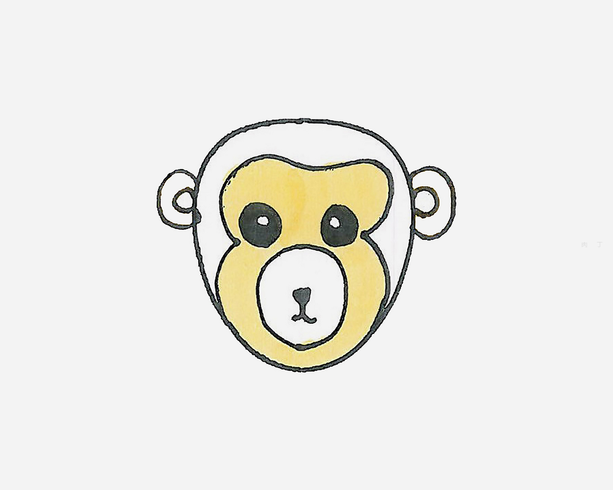 超萌小猴子简笔画画法图片步骤（儿童动物简笔画大全） - 有点网 - 好手艺