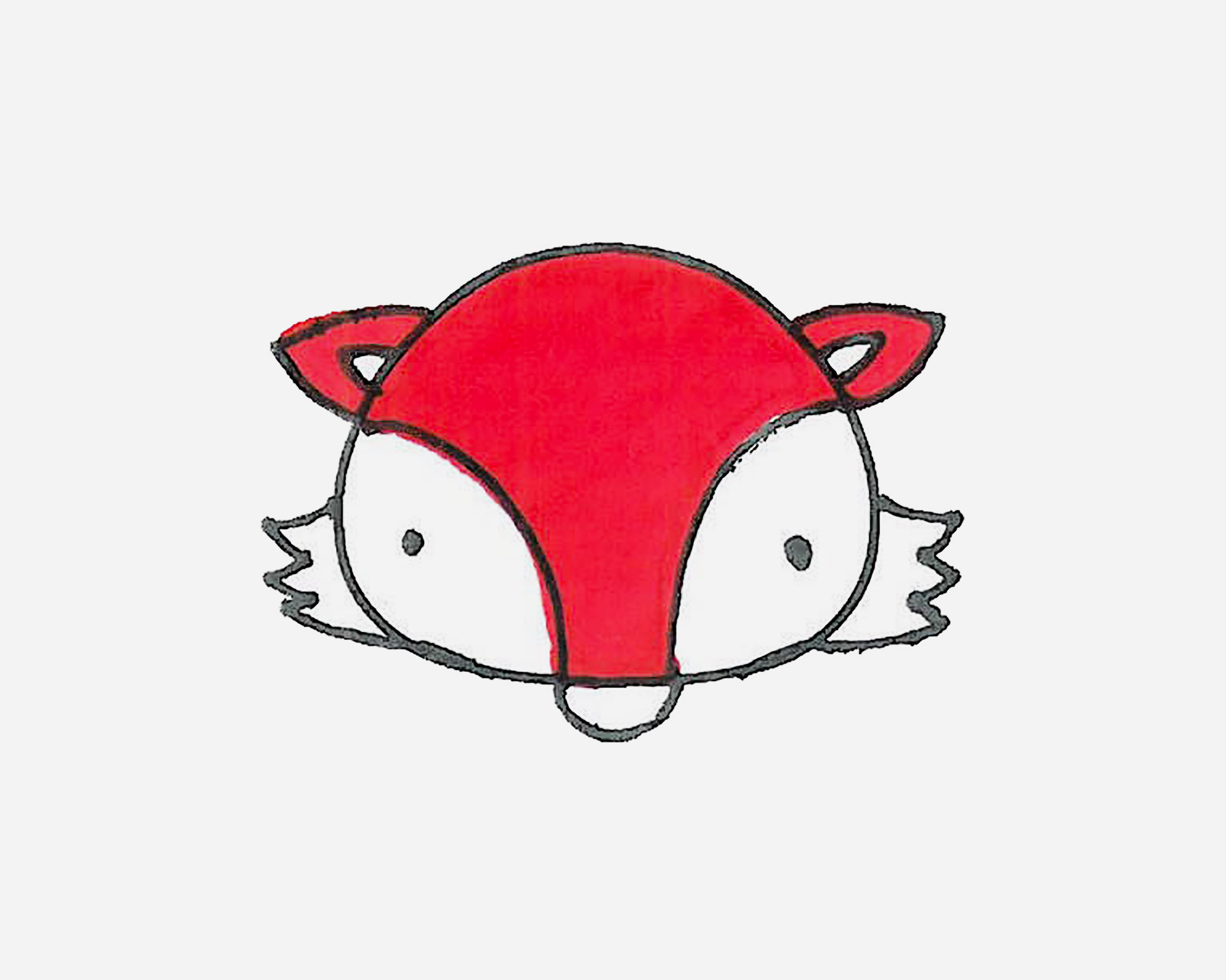 儿童彩色美术 实用简笔画狐狸怎么画图解