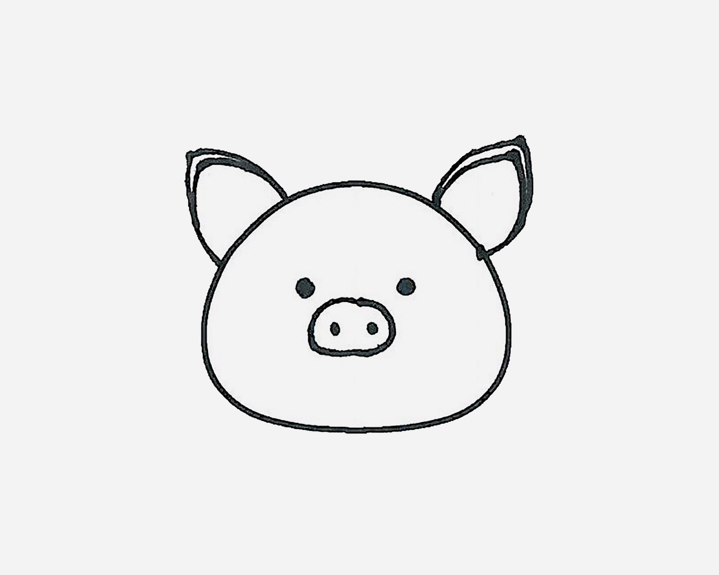 幼儿简单画画 创意简笔画小猪的画法