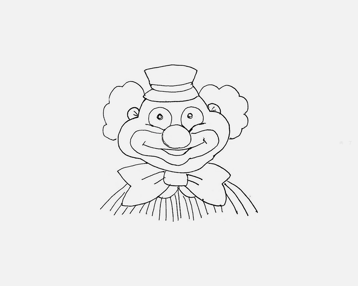 一步一步教你画小小丑的画法图解教程💛巧艺网