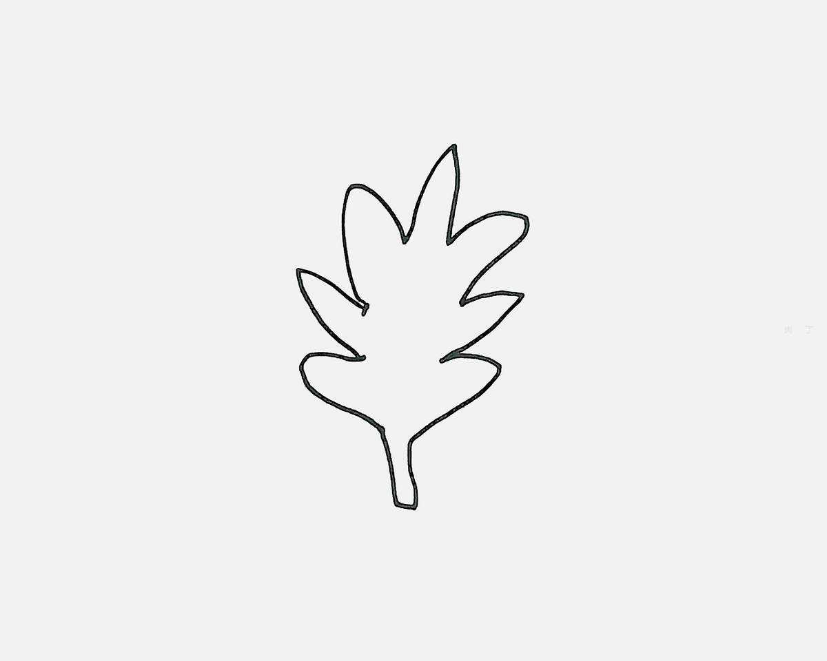 儿童简笔画图片树叶怎么画简单又好看 可爱小树叶的画法 肉丁儿童网